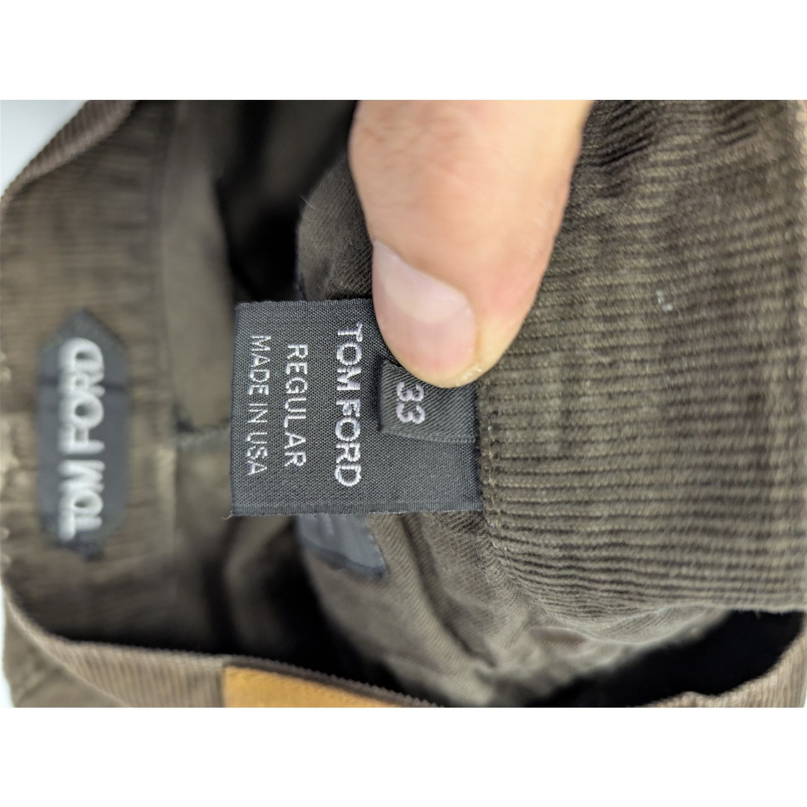 Tom Ford o1rshd1 CC20 slim-fit selvedge denim jeans in a brown/taupe Size US 33 - 17 Thumbnail