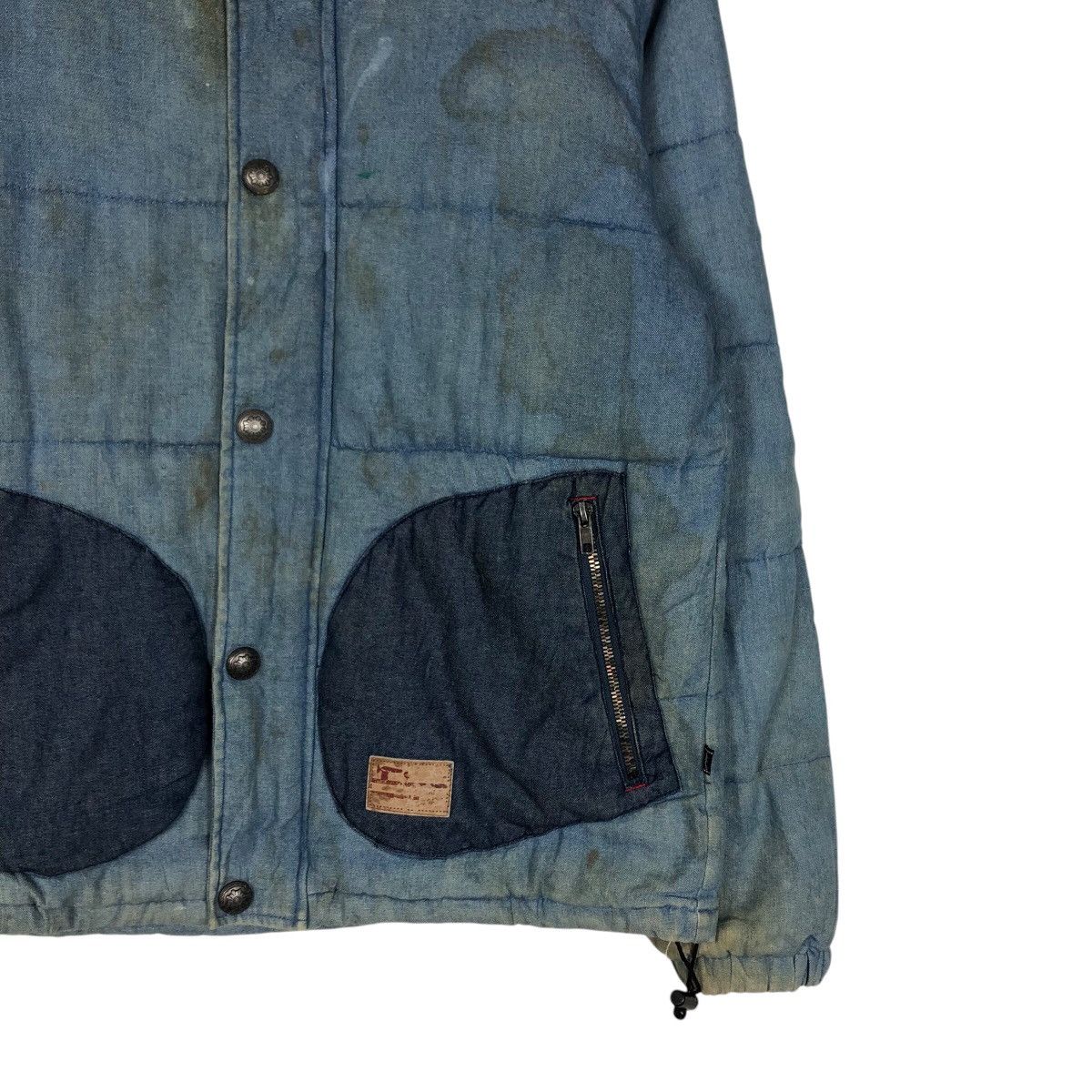 Blue Blue Japan 📌Vintage Denim Chore Biker Jacket Roky Indigo Zipper Size US L / EU 52-54 / 3 - 6 Thumbnail