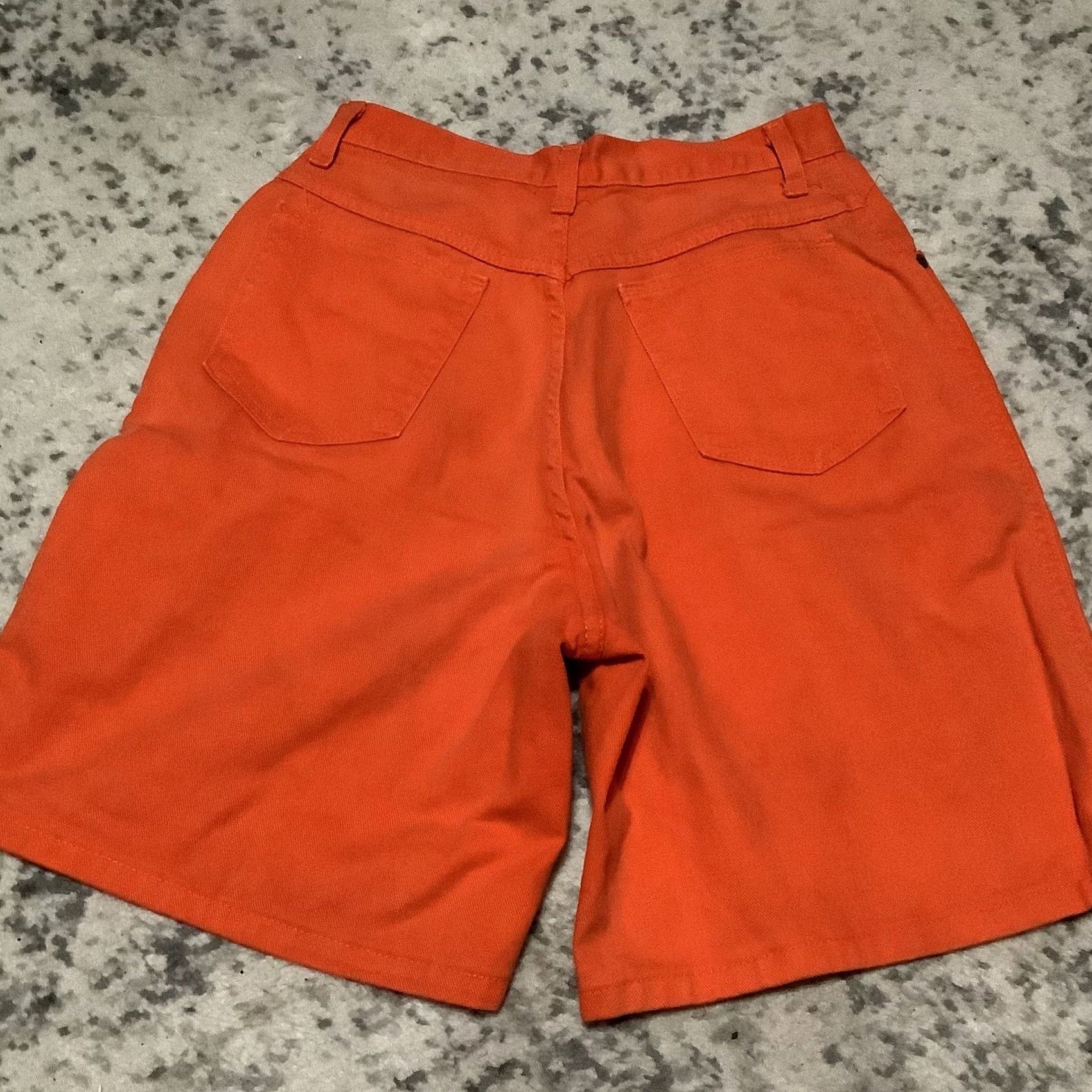 Vintage VINTAGE Unbranded Mom Shorts High Waist Orange Denim 100% Cotton Women's 12 USA 90s Size 34" / US 12 / IT 48 - 5 Thumbnail