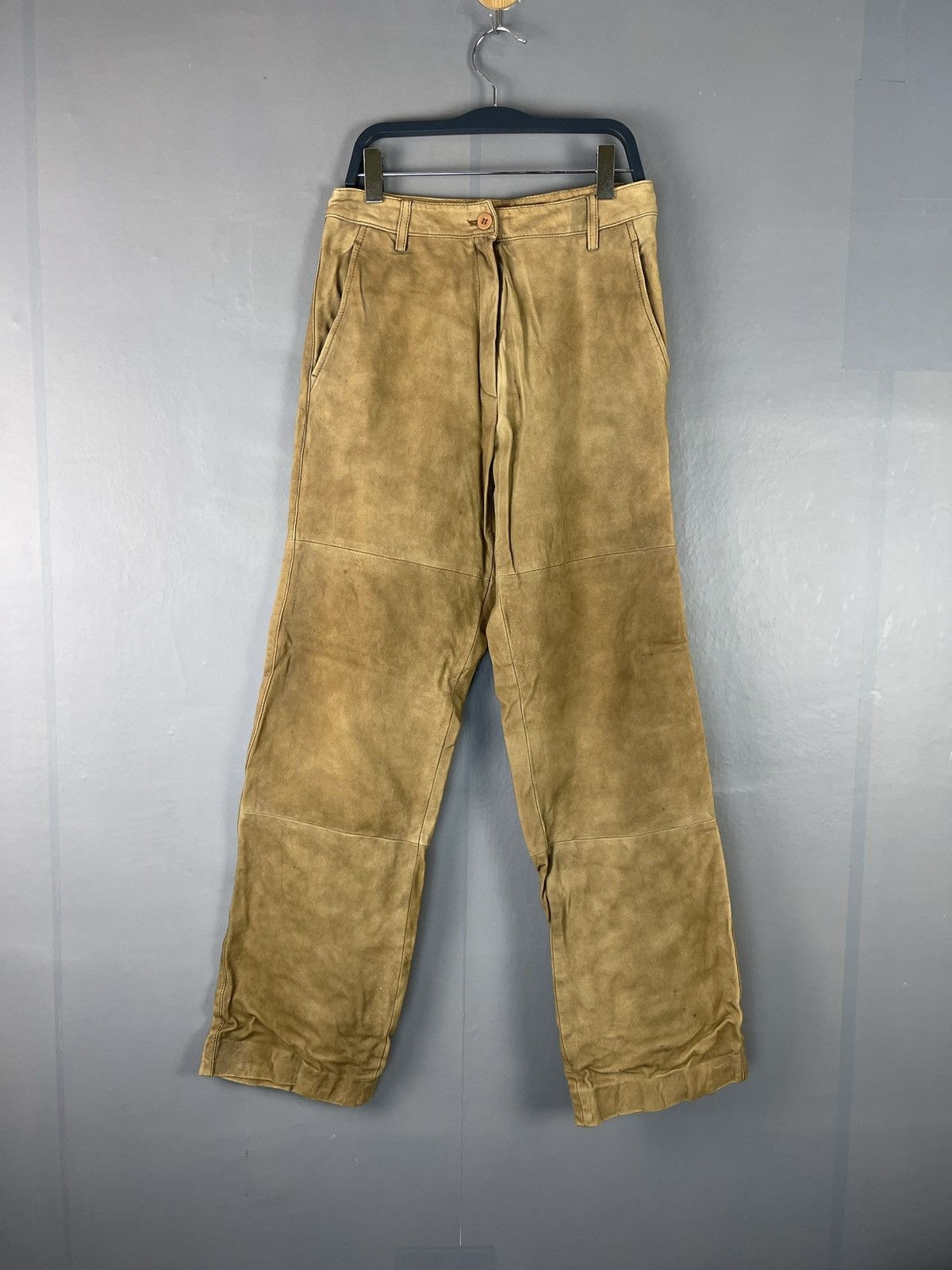 Max Mara × Vintage Vintage Max Mara Hungary Leather Pants Size 26" / US 2 / IT 38 - 1 Thumbnail