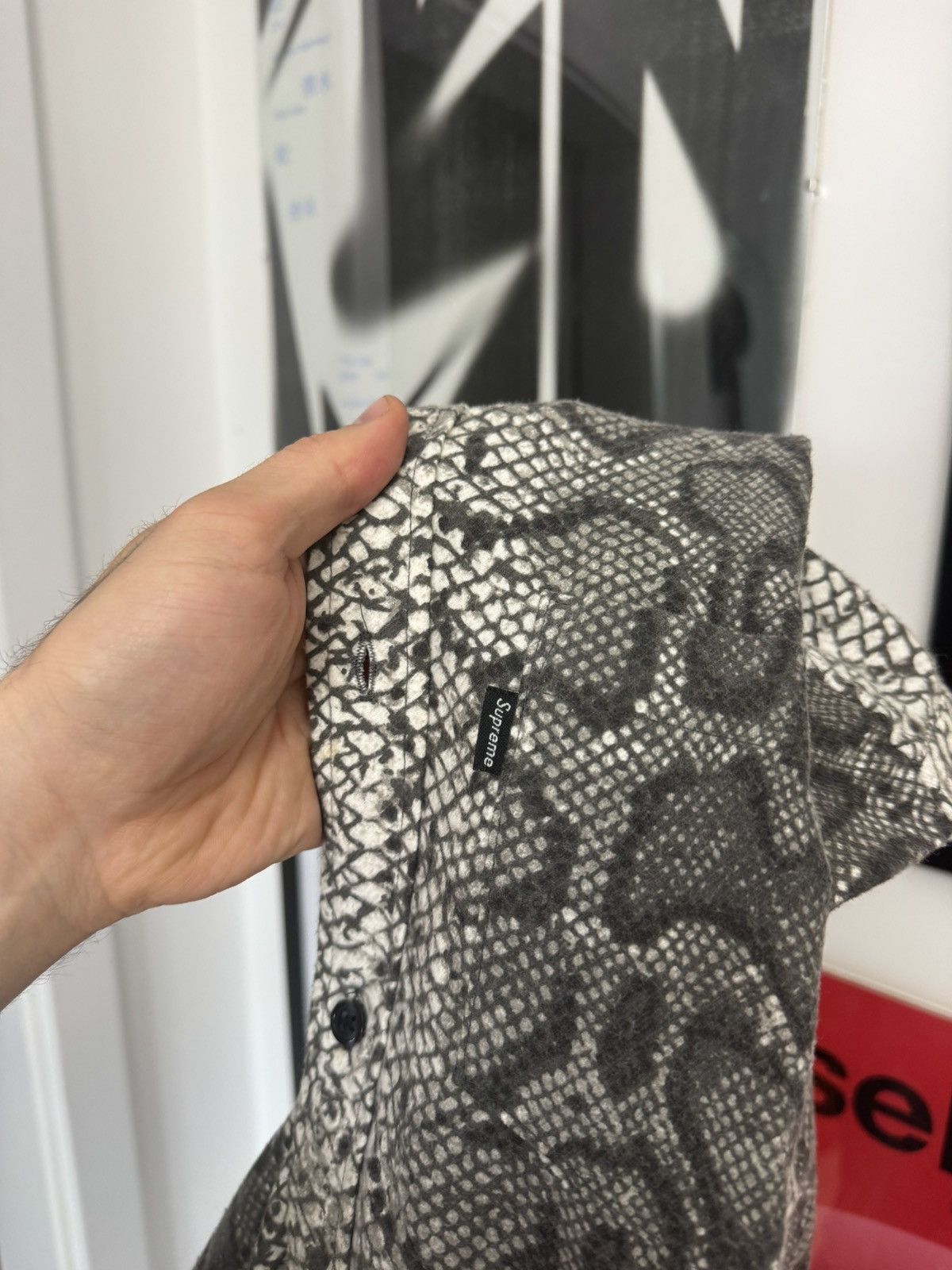 Supreme Supreme Snakeskin L/S Button Up Shirt Playboi Carti Rare Size US M / EU 48-50 / 2 - 5 Thumbnail