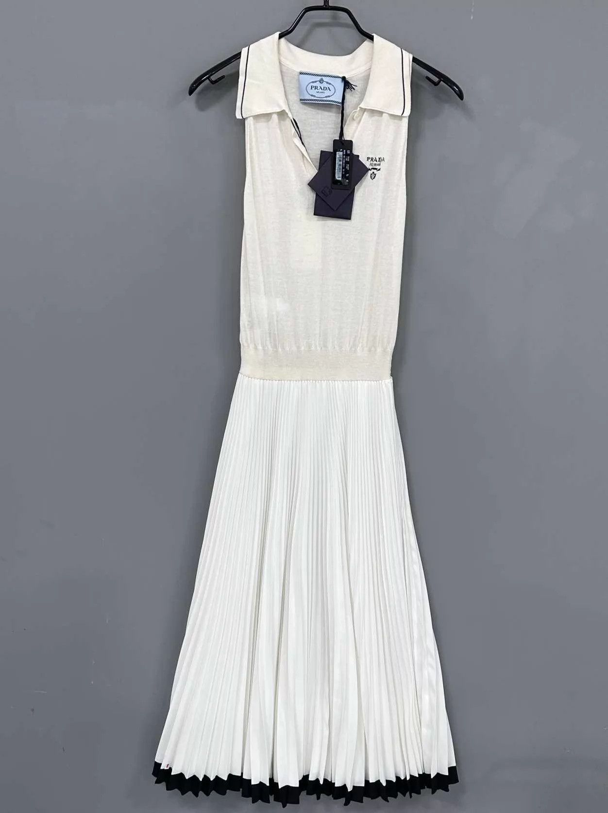 Prada PRADA Cream Fitted Long Maxi Dress Size 40 Size S / US 4 / IT 40 - 1 Thumbnail