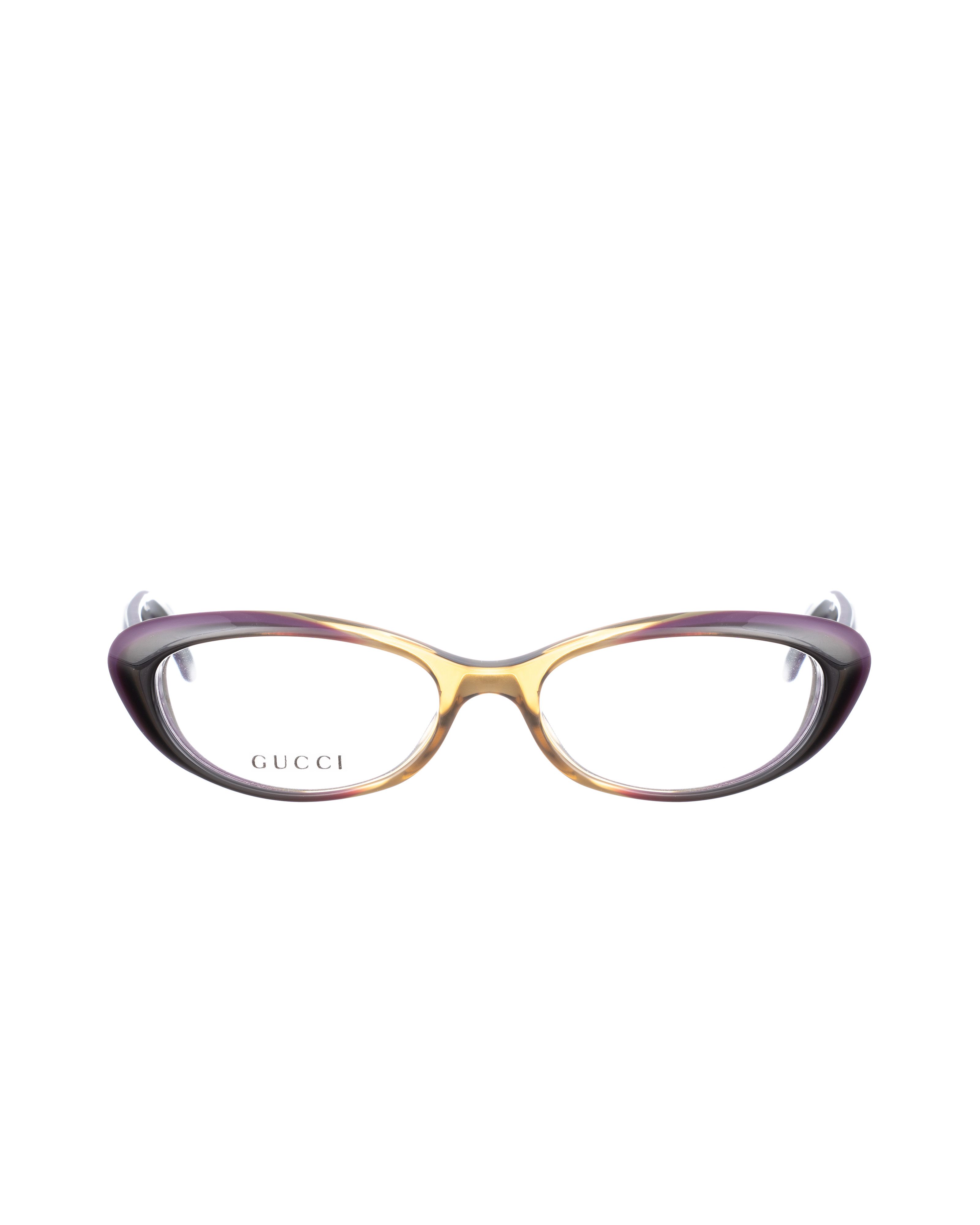 Gucci Gucci 00s Brown & Violet Cat Eye Glasses with Heart Details Size ONE SIZE - 2 Thumbnail