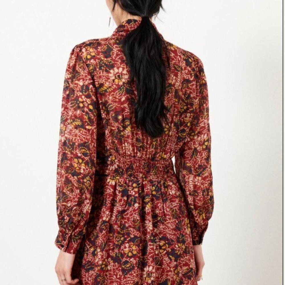 ba&sh BA&SH Giani Floral Printed Mini Dress in Red Size XS Size XS / US 0-2 / IT 36-38 - 7 Thumbnail