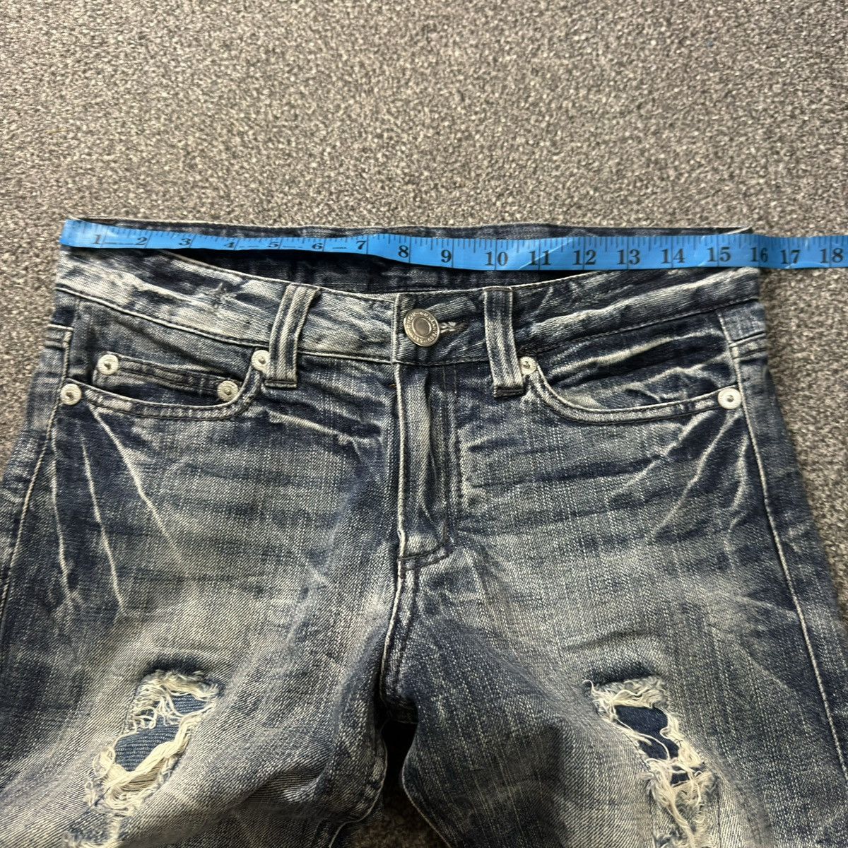 Purple Brand 🔥🇯🇵 Vintage Japanese Destroyed Crack Wash Jeans LGB Style Size US 32 / EU 48 - 17 Thumbnail