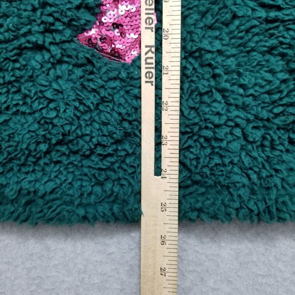 Other Time And Tru Sherpa Sweater Womens Large Green Fox Size L / US 10 / IT 46 - 8 Thumbnail