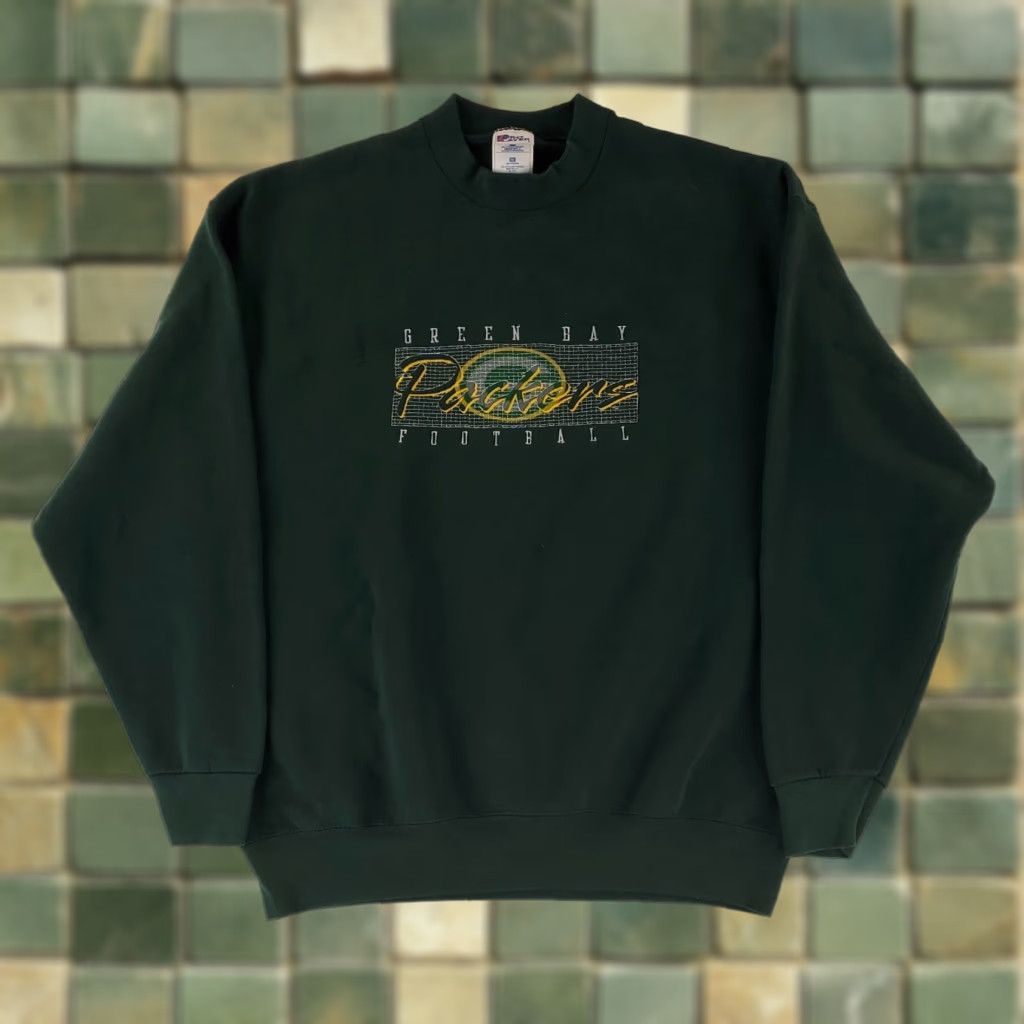 Pro Player VINTAGE Green Bay Packers Sweatshirt Pro Player Made USA Mens 2XL Green 90s Pullover Sweatshirt Mens Size US XXL / EU 58 / 5 - 1 Thumbnail