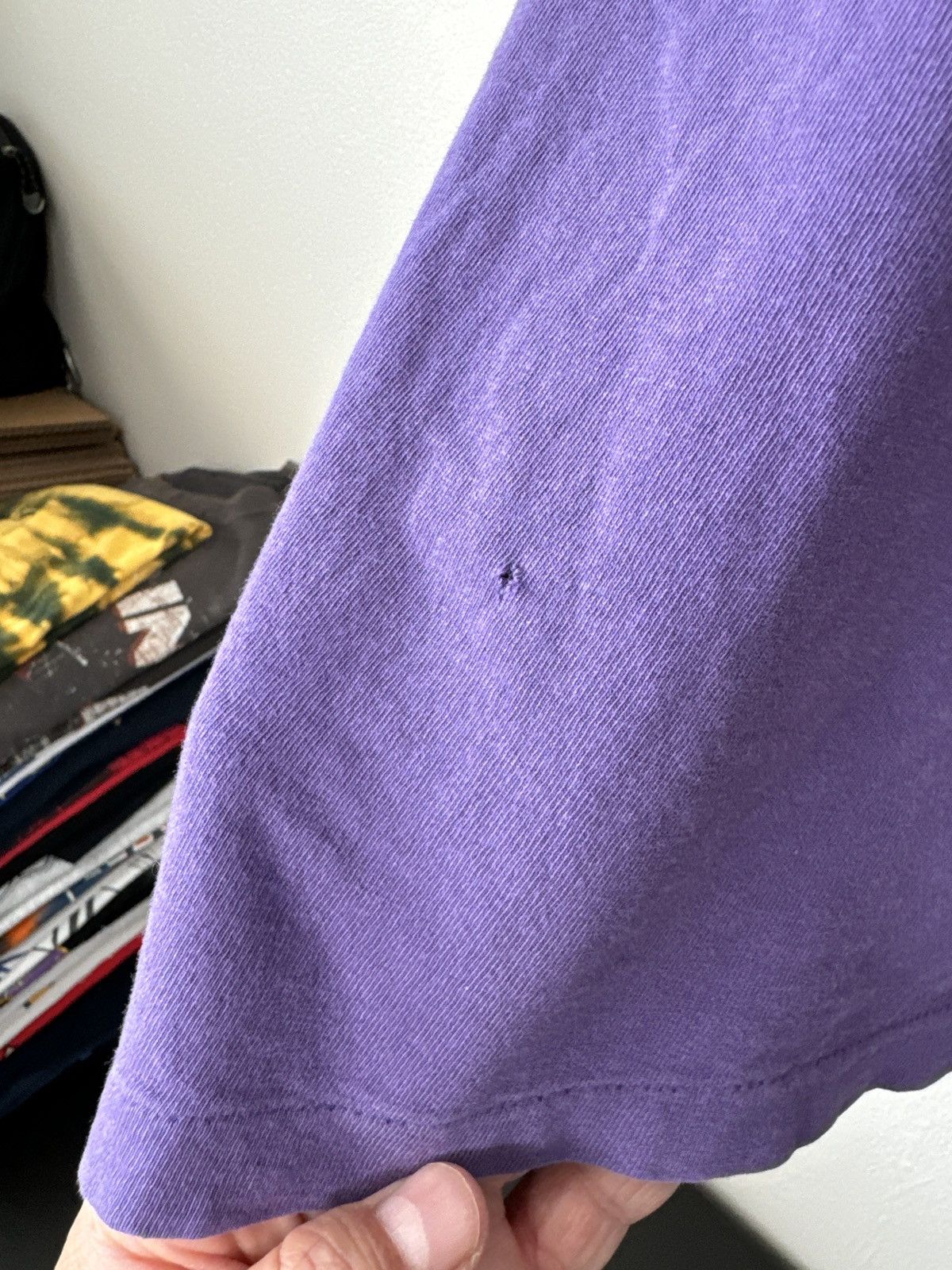 Nike × Vintage Vintage 90s Nike Flight T Shirt Size XL Purple Made In USA Size US XL / EU 56 / 4 - 9 Thumbnail
