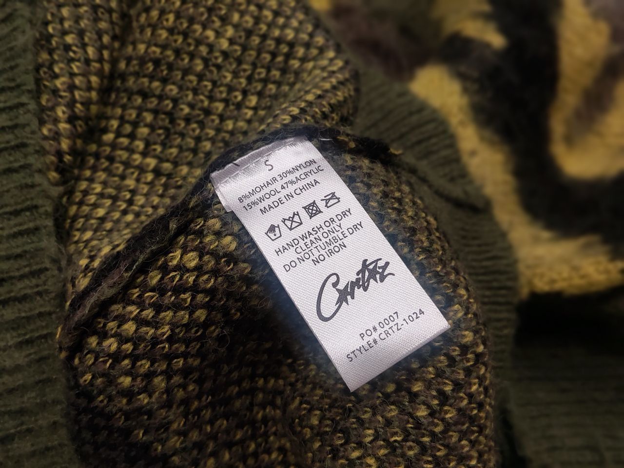 Corteiz Corteiz Mohair Blend Knit Sweater Gutta Green Camo Oversized Size US S / EU 44-46 / 1 - 12 Thumbnail