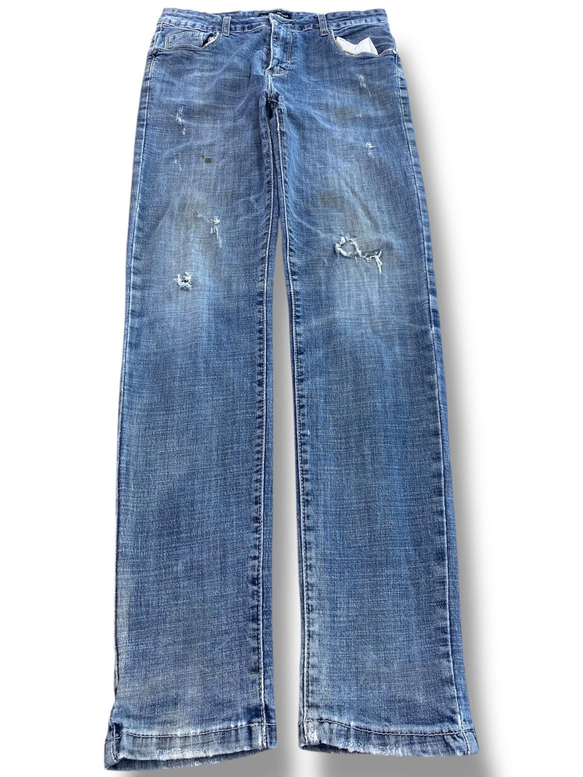 Japanese Brand Japanese Brand Mud Wash Ripped Skinny Jeans Style Size US 28 / EU 44 - 1 Thumbnail