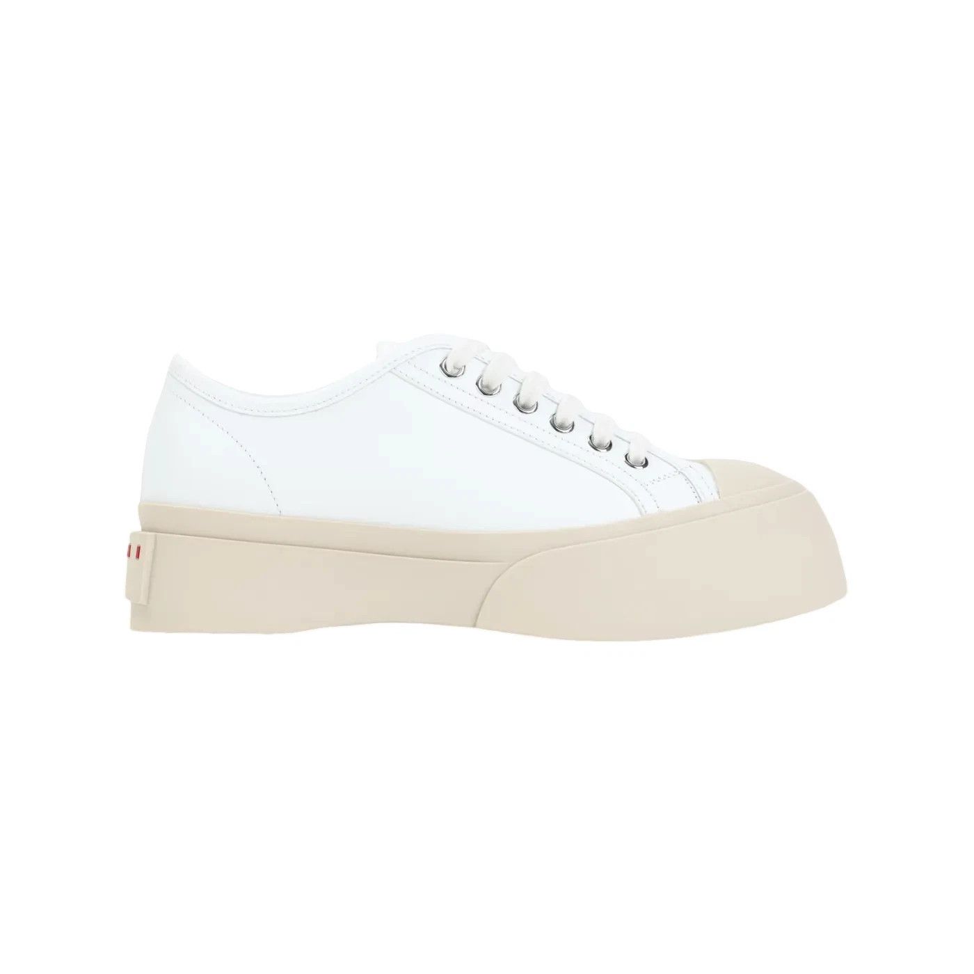 MARNI Pablo White Nappa Leather Sneakers New And Authentic