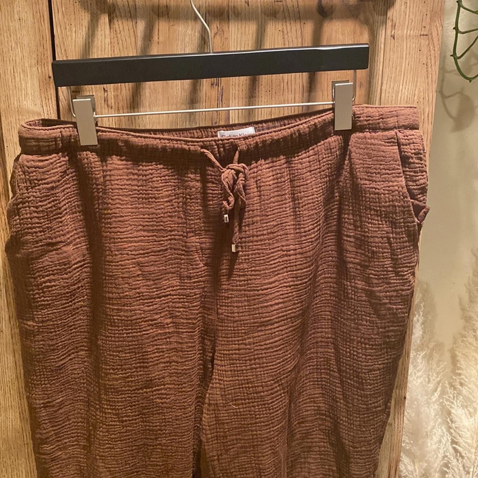 Calvin Klein Calvin Klein brown cotton pants Size 40" / US 18 - 2 Thumbnail