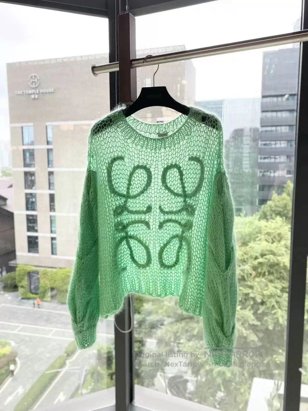 Loewe LOEWE Green Embroidered Logo Sweater. Size US XS / EU 42 / 0 - 2 Thumbnail