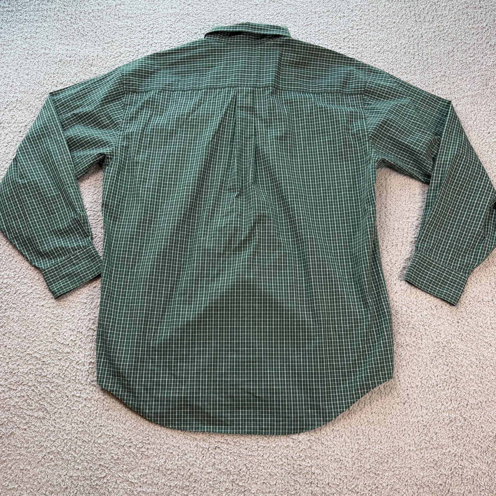 L.L. Bean Vintage LL Bean Green Grid Check Button Down Shirt Mens L Size US L / EU 52-54 / 3 - 2 Thumbnail