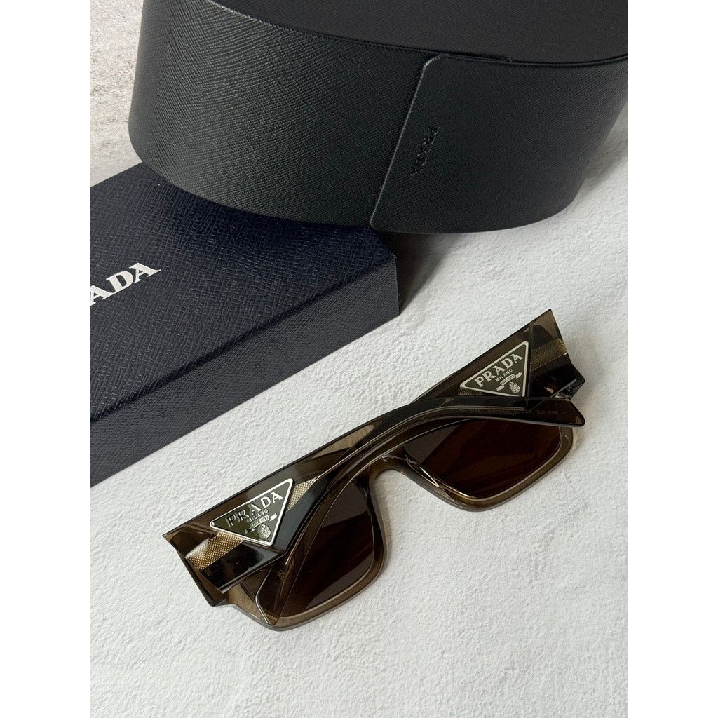 Prada NEW Prada PR10ZS Transparent Brown Sunglasses Unisex $563 Size ONE SIZE - 3 Thumbnail