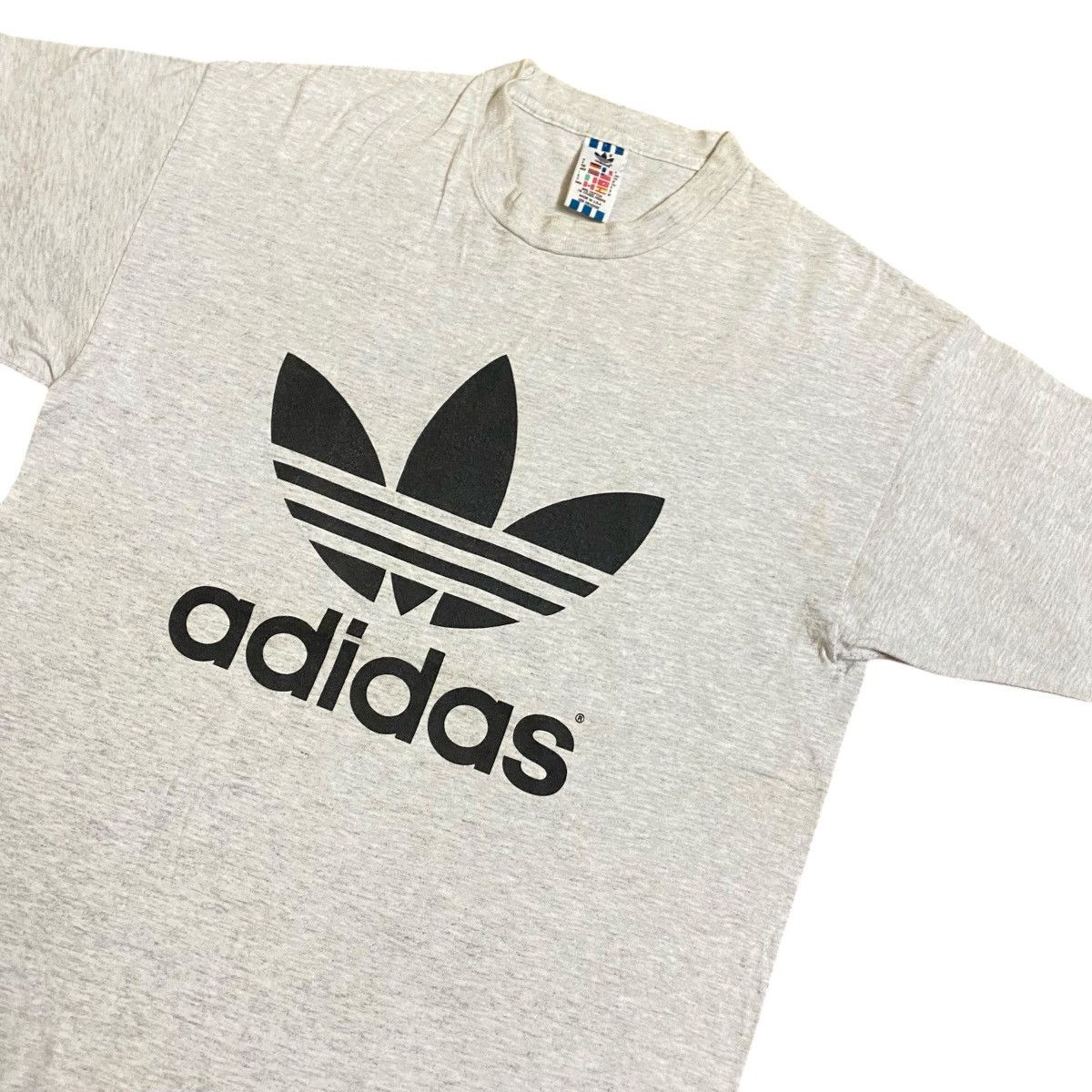 Adidas × Vintage Vintage 90's Adidas trefoil Big Logo Tee Size US M / EU 48-50 / 2 - 4 Thumbnail
