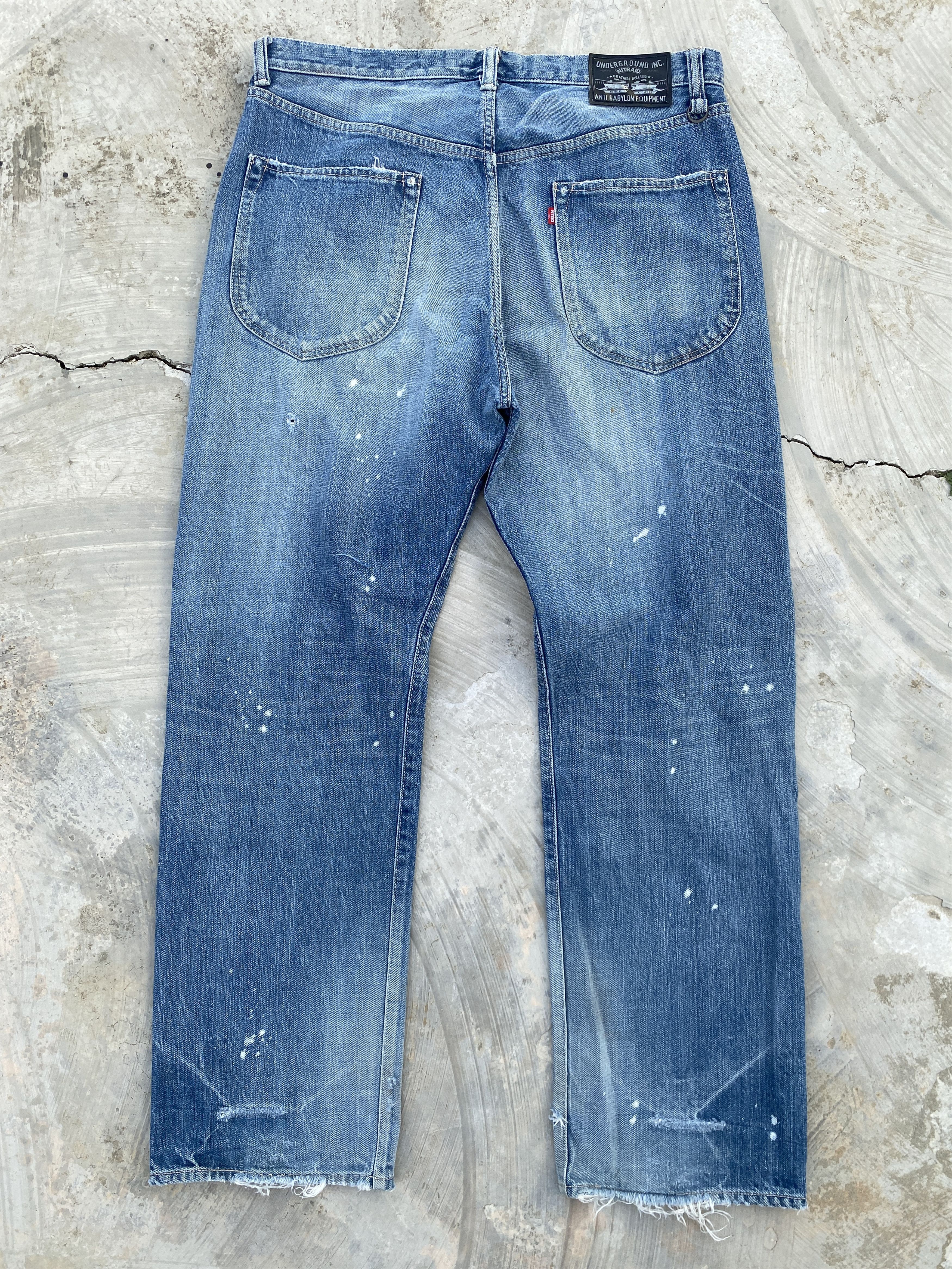 Japanese Brand × Nitraid Nitraid Underground Inc Distressed Jeans Size US 37 - 5 Thumbnail
