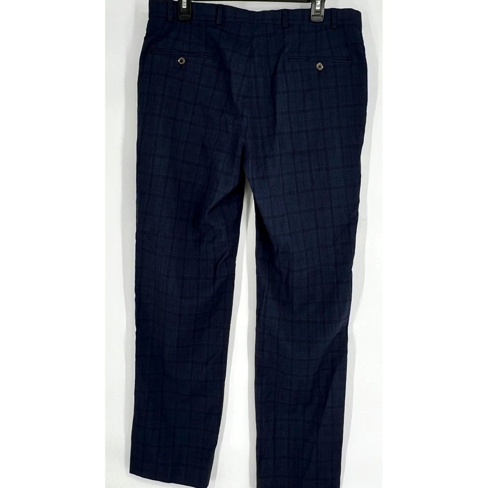 Brooks Brothers Brooks Brothers Dress Pants Blue Plaid Tollegno 1900 36x32 Wool Flat Front Straight Leg Mens Regular Classic Preppy City Size US 36 / EU 52 - 2 Thumbnail