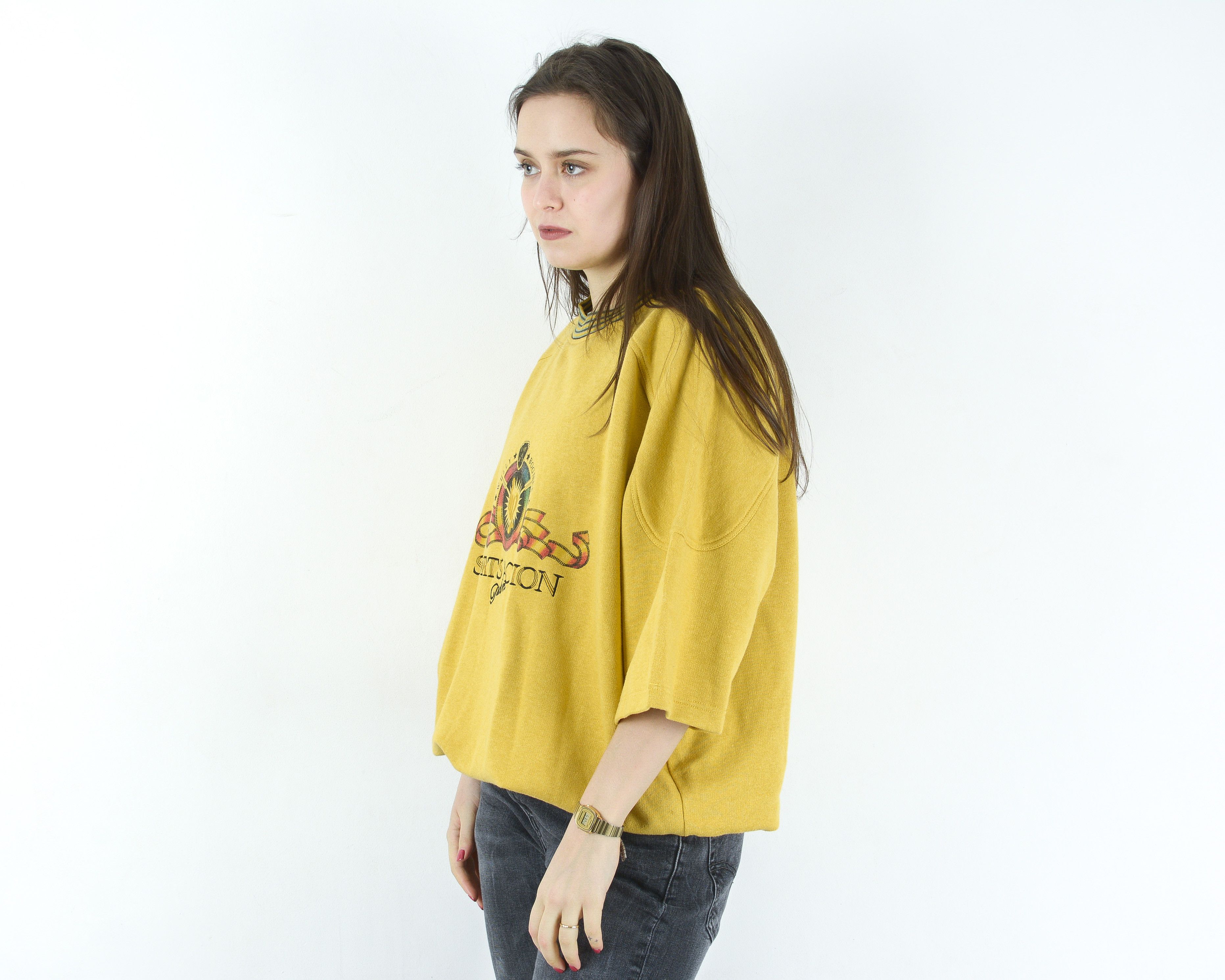 Bogner × Vintage Pullover Sweatshirt Oversized Jumper Half Sleeve Sweater Top Size L / US 10 / IT 46 - 2 Thumbnail