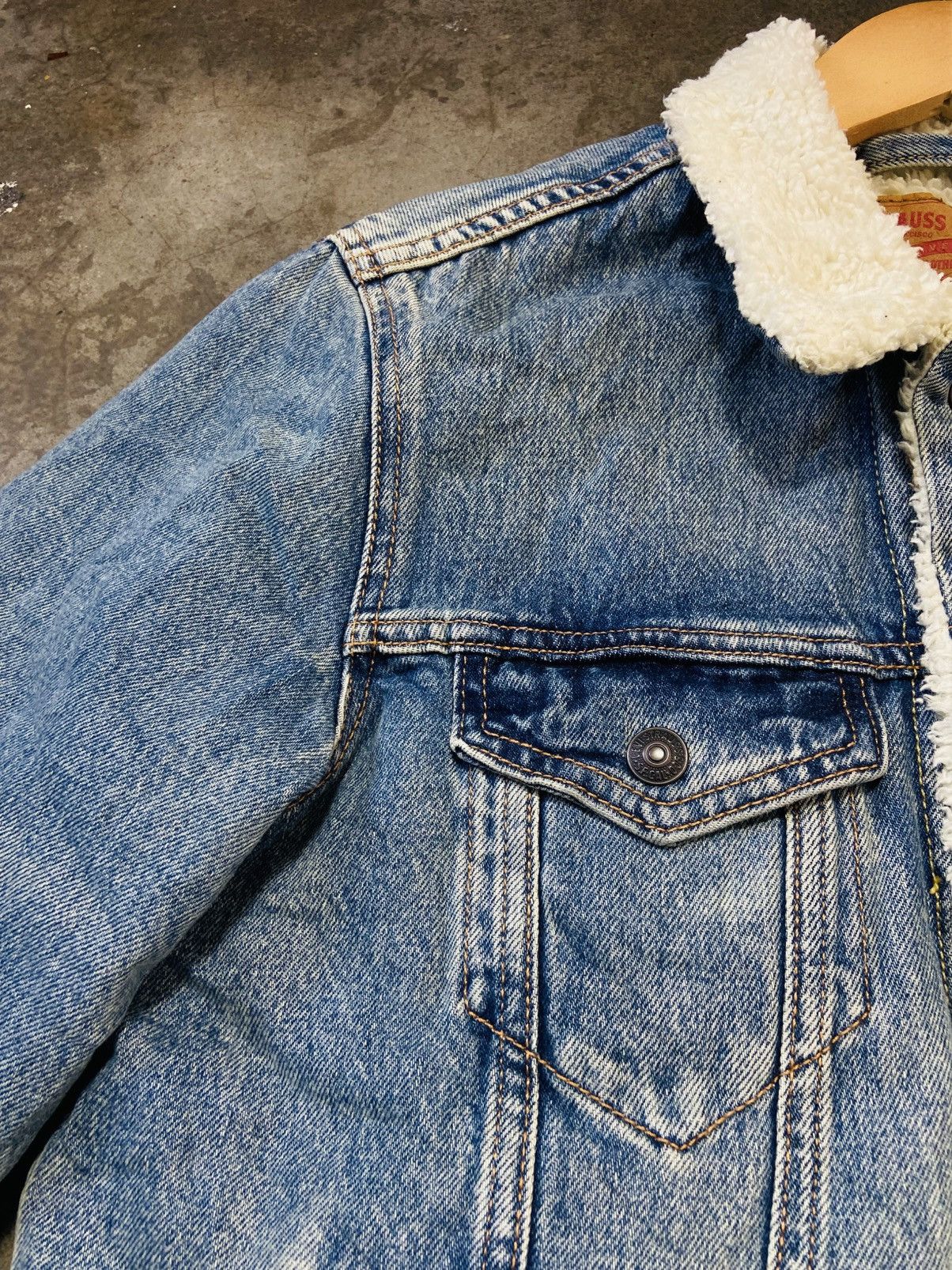 Levi's Levis Sherpa Lined Snap Button Trucker Jacket Size US S / EU 44-46 / 1 - 9 Thumbnail