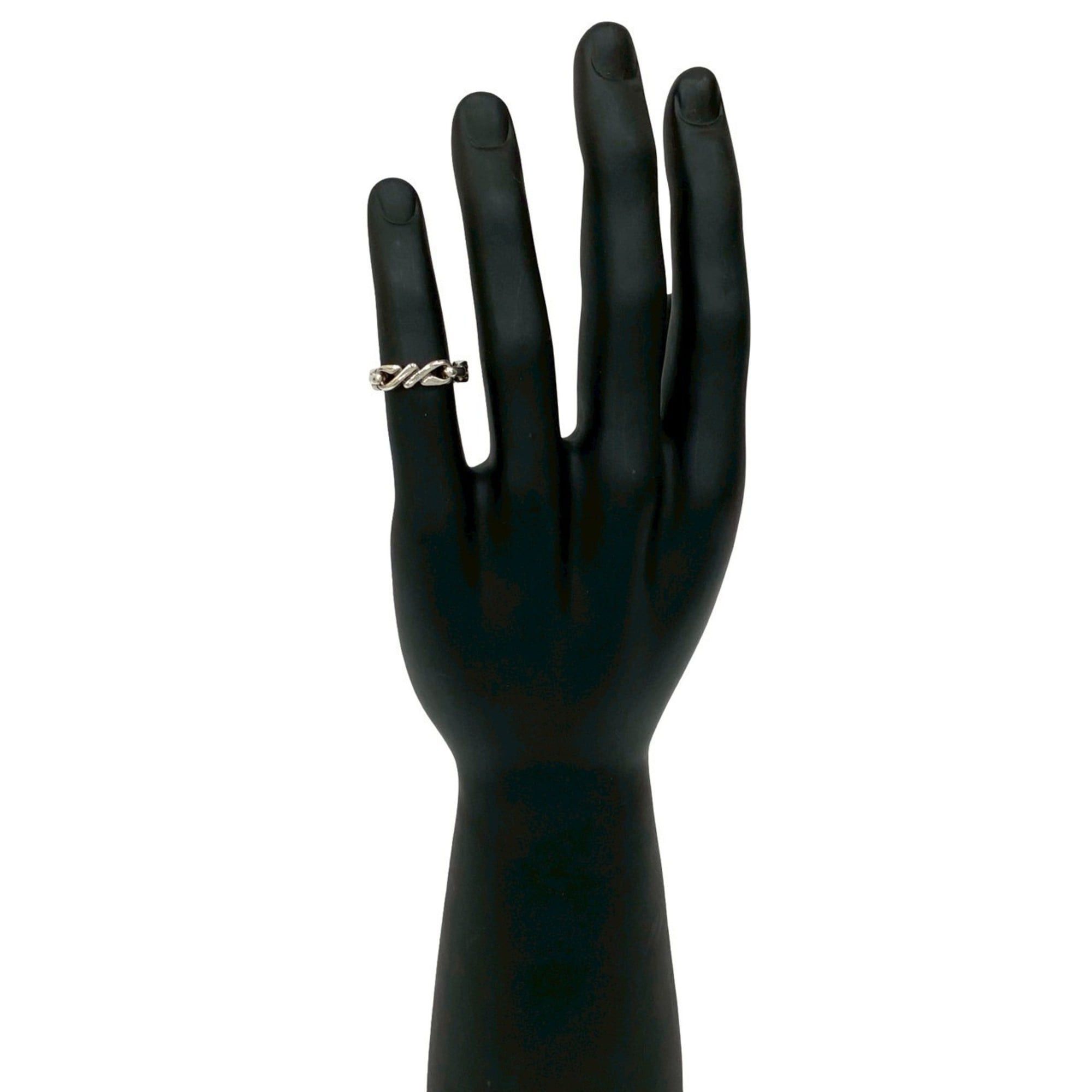 Hermes HERMES Chain Motif Silver 800 Ring, Size 8, Women's, 33287 Size ONE SIZE - 1 Thumbnail