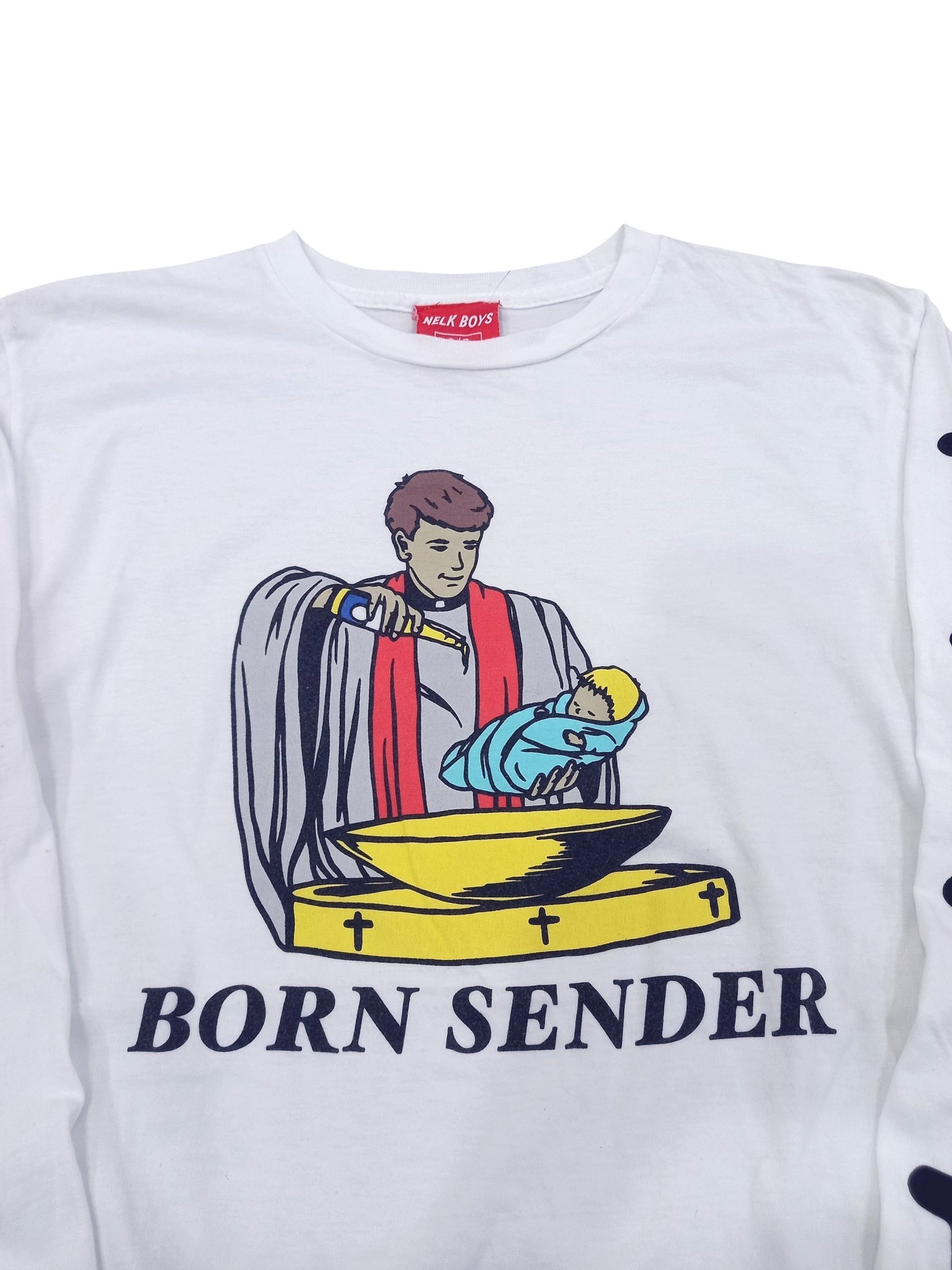 Full Send Nelk Boys Steven Rhodes Graphic "Born Sender" LS Tee Size US S / EU 44-46 / 1 - 2 Thumbnail