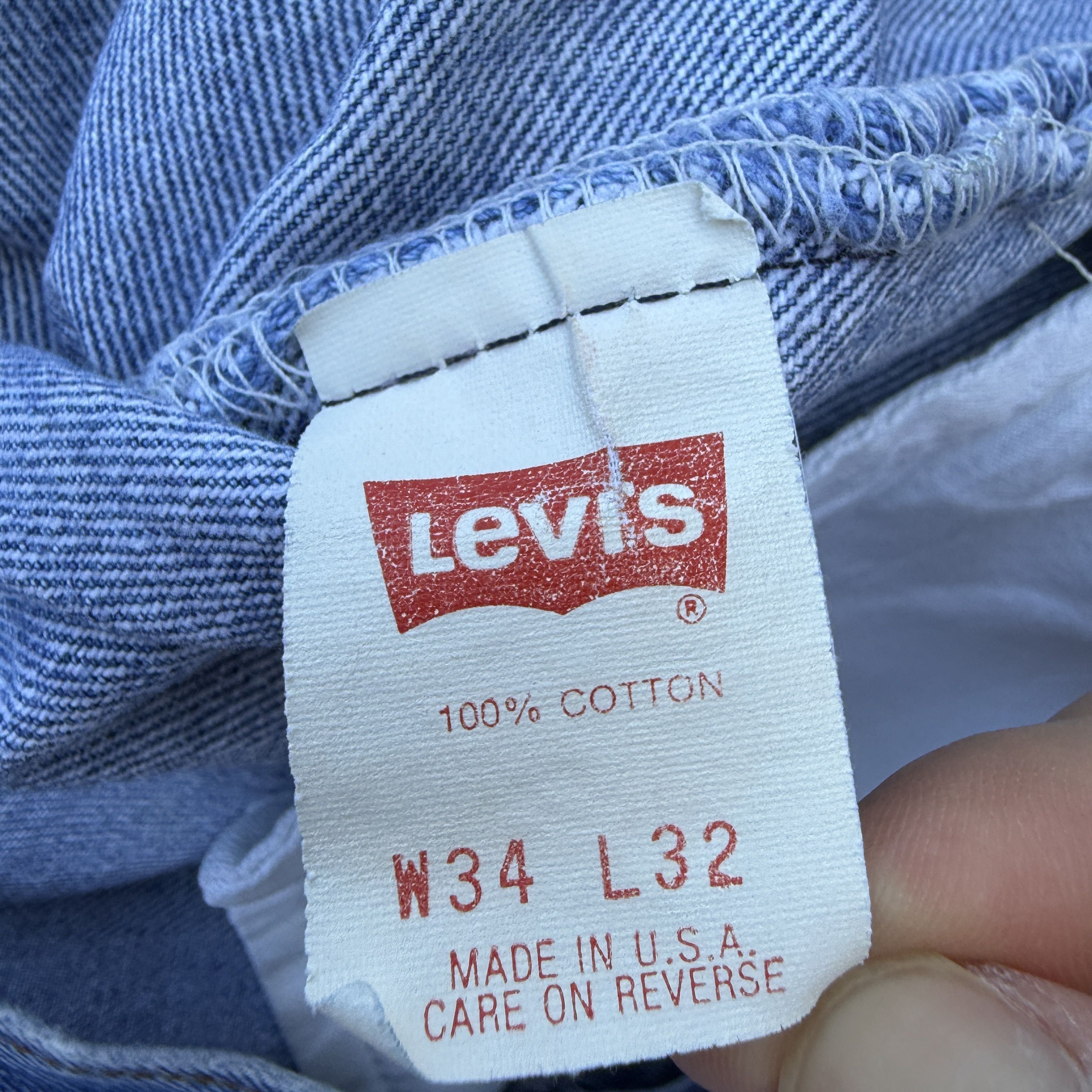 Levi's Vintage 90s Levis 501 Blue Button fly Denim Jeans Size US 33 - 5 Thumbnail