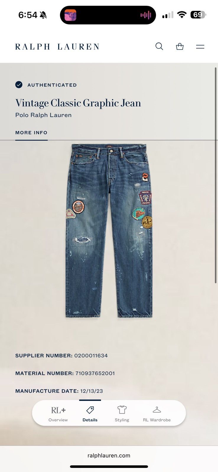 Polo Ralph Lauren Vintage Classic Graphic Jean Polo Ralph Lauren Size US 32 / EU 48 - 1 Thumbnail