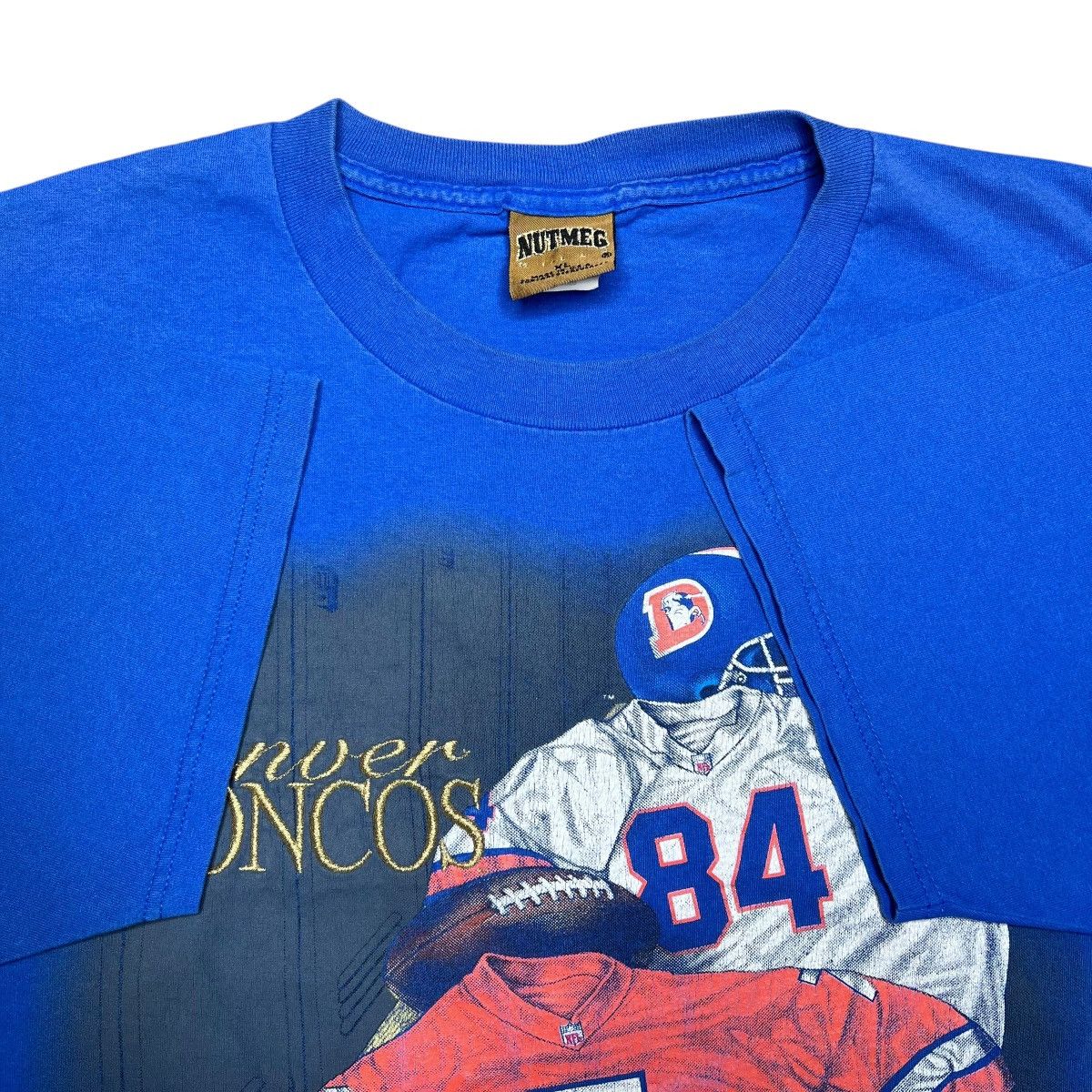 Nutmeg × Vintage Vtg 1995 NFL Denver Broncos Locker Room Nutmeg Graphic Tee Size US XL / EU 56 / 4 - 2 Thumbnail