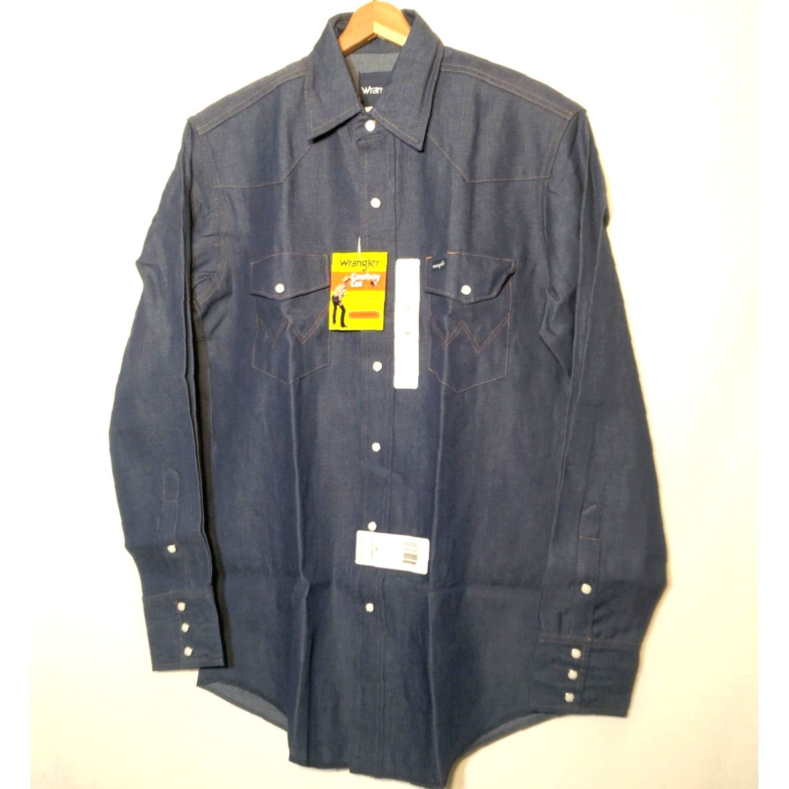 Wrangler VINTAGE Wrangler Cowboy Cut Western Shirt Men Medium Blue Denim Pearl Snap Workwear Size US M / EU 48-50 / 2 - 2 Thumbnail