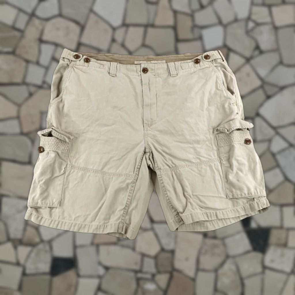 VINTAGE Polo Ralph Lauren Cargo Shorts Mens Big Tall 42 Khaki