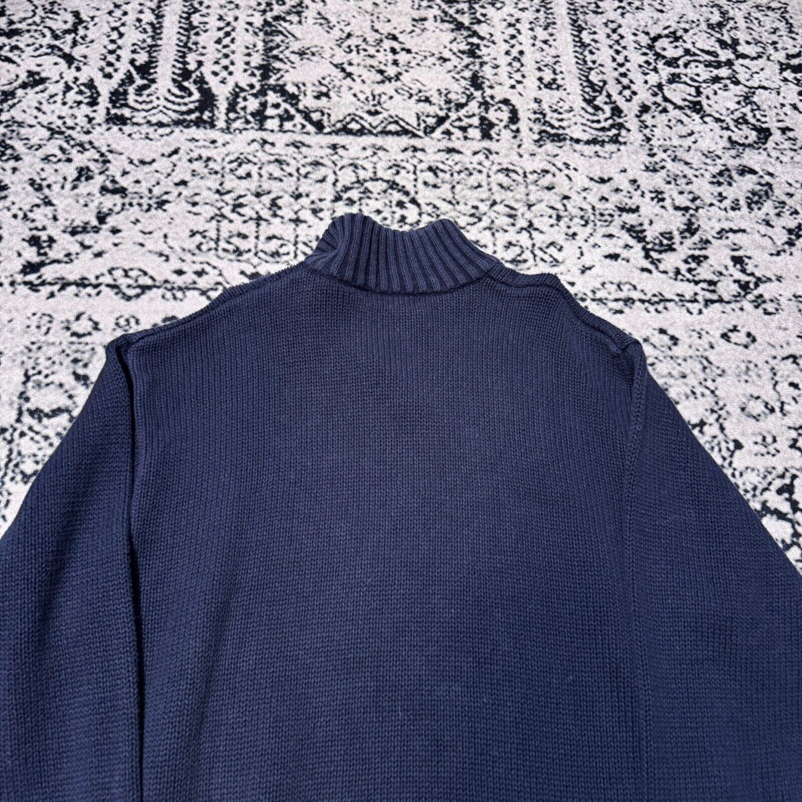 Disney × Vintage Vintage Disney Navy Cotton Halfzip Sweater Size L Y2K 90s Size US L / EU 52-54 / 3 - 14 Thumbnail