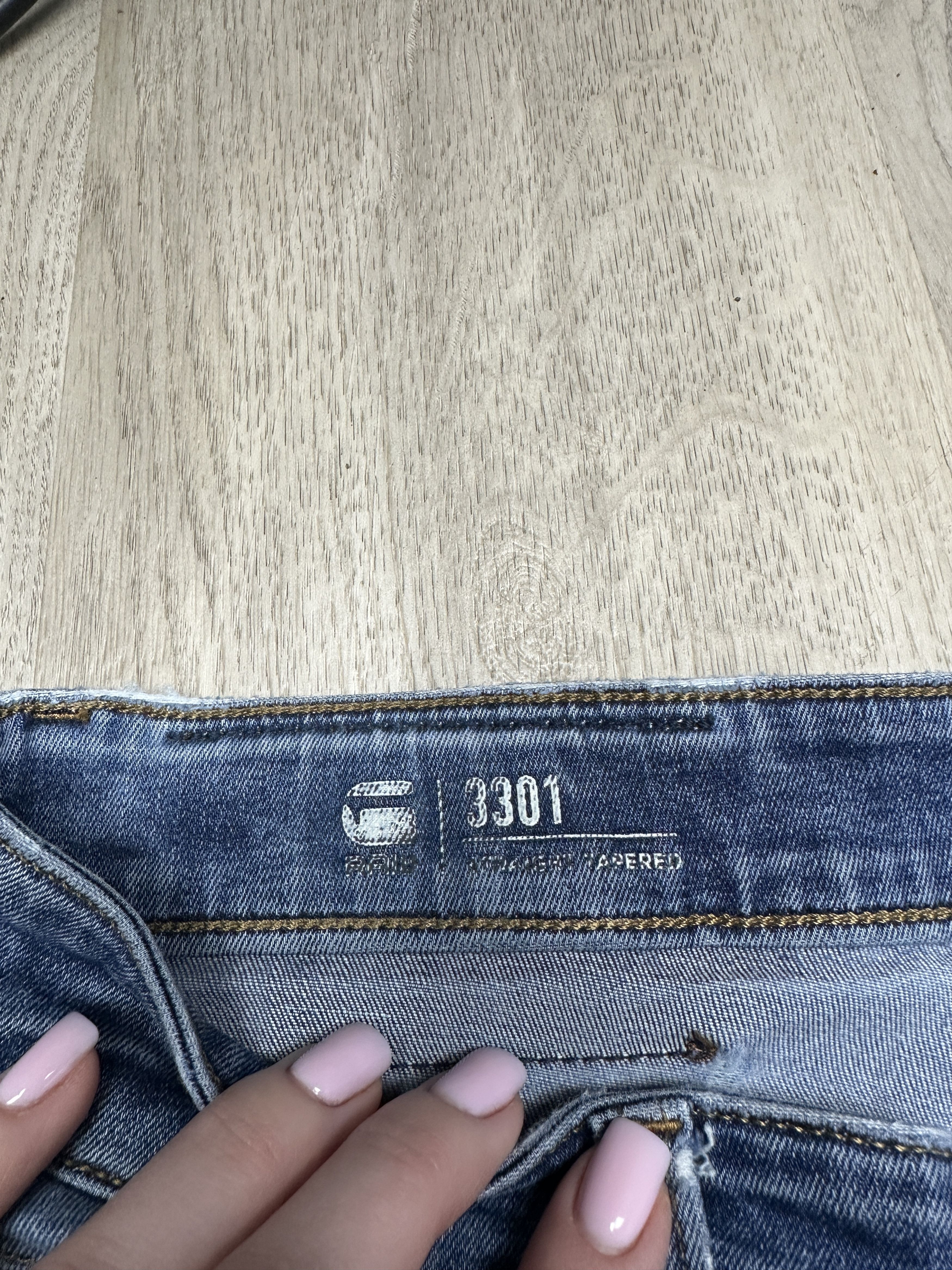 G-Star G Star Raw Mens 3301 Tapered Denim Pants Jeans Size US 34 / EU 50 - 5 Thumbnail