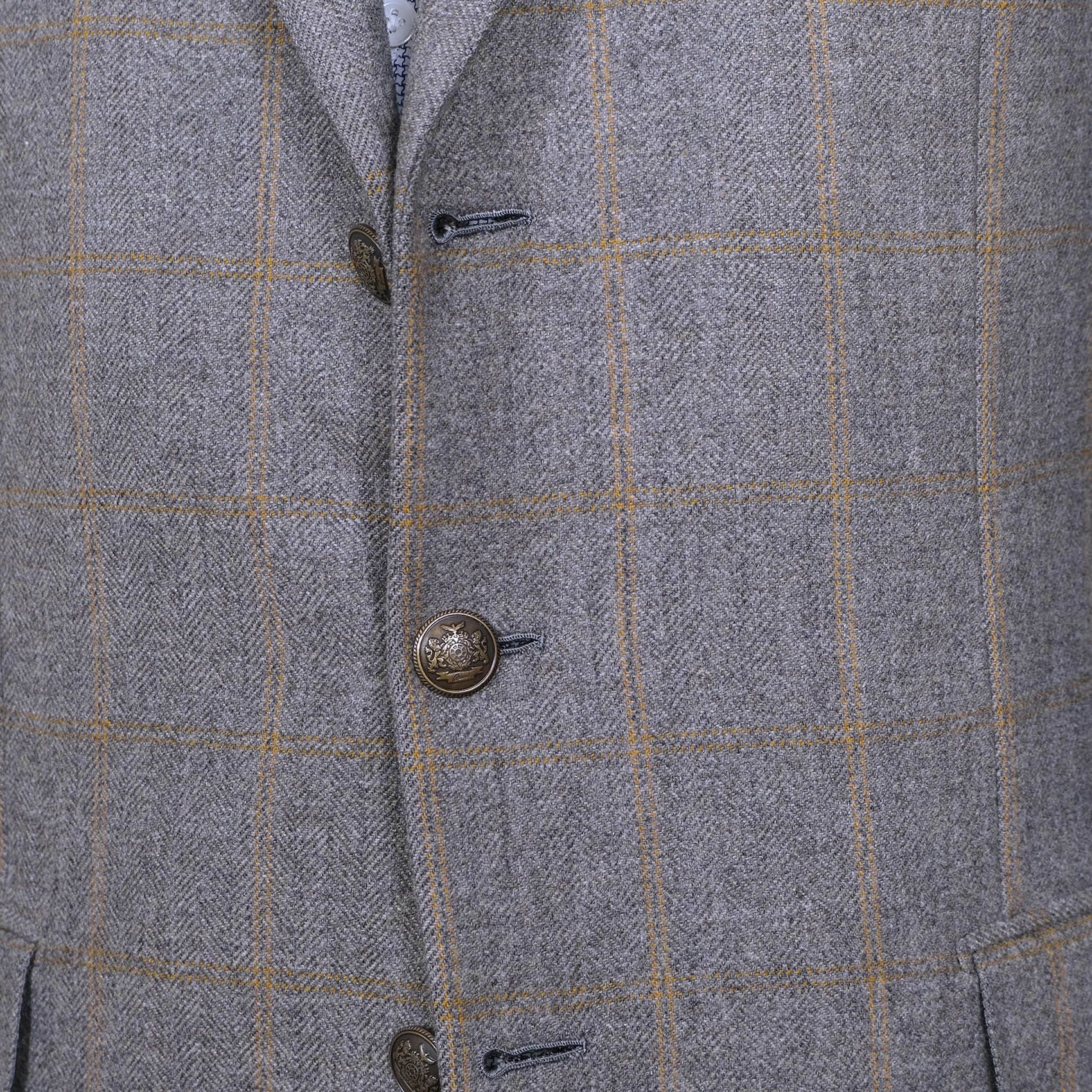 Brioni Brioni, grey handmade sports jacket, size 40UK, checked Size 40R - 3 Thumbnail