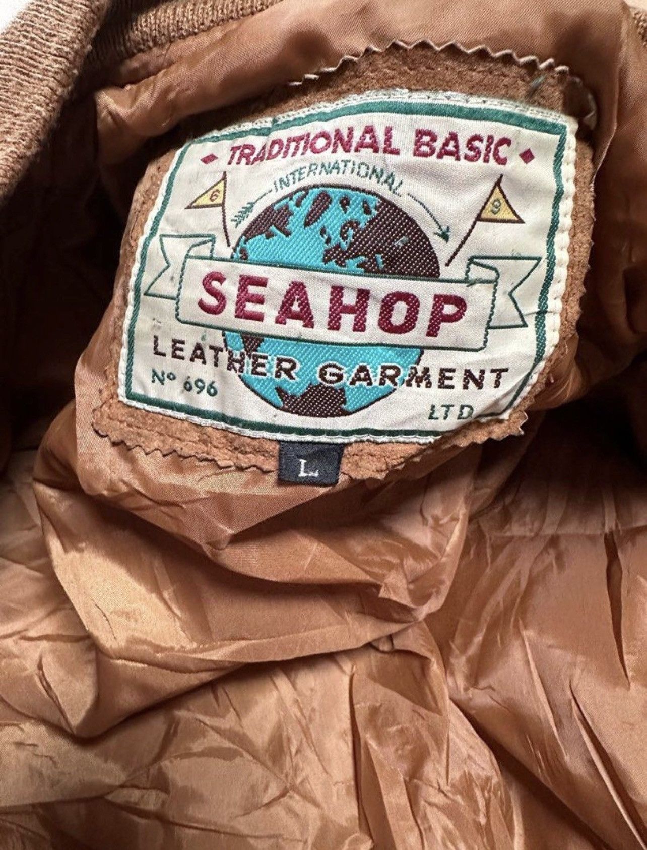 Vintage Vtg Seahop Suede Leather Jacket Size US M / EU 48-50 / 2 - 7 Thumbnail