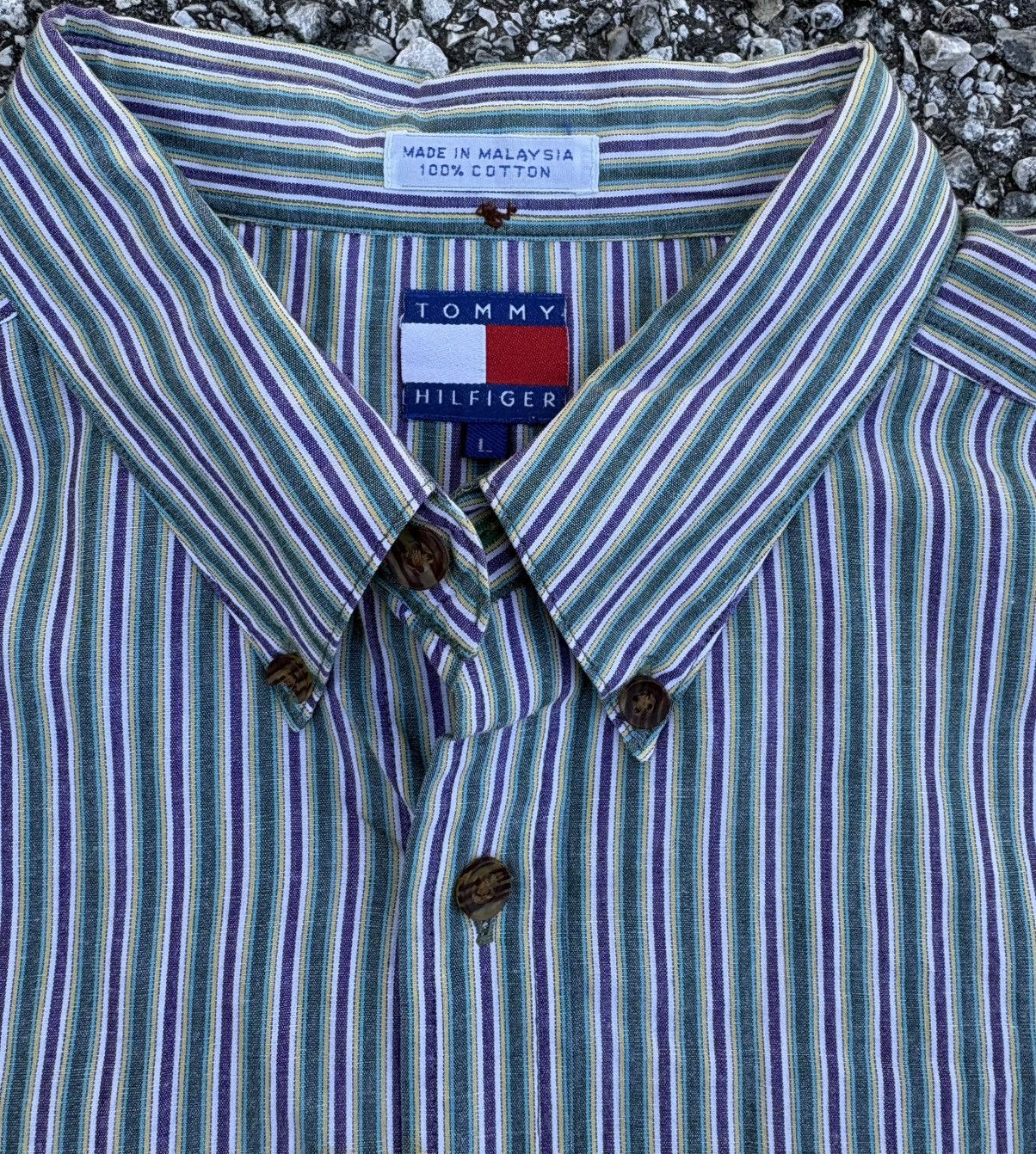 Other Tommy Hilfiger Men's Green Button Up Long Sleeve Size US L / EU 52-54 / 3 - 2 Thumbnail