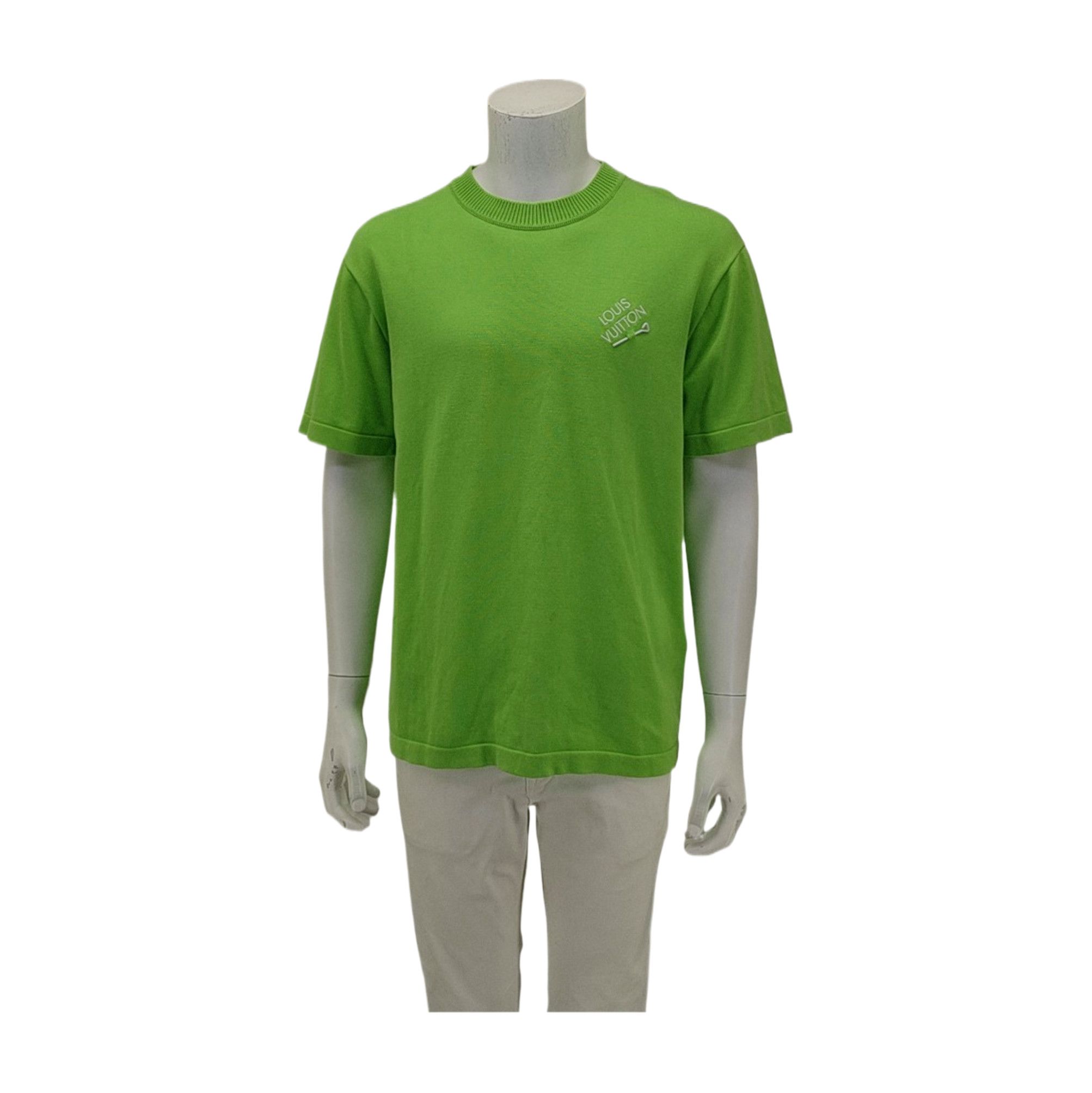 Louis Vuitton Louis Vuitton Green Cotton Knit T-Shirt Size M Size US M / EU 48-50 / 2 - 1 Thumbnail
