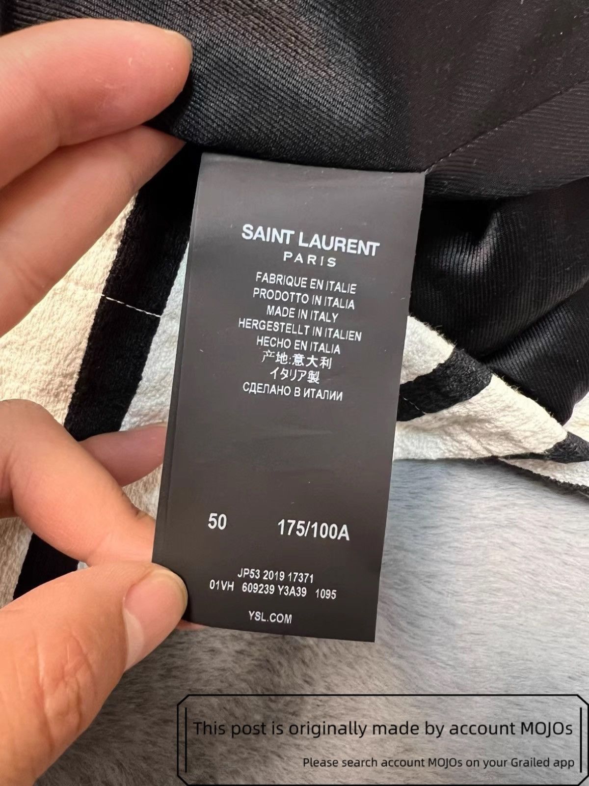Saint Laurent Paris Sz 50 Saint Laurent Paris Black & White Stripe Jacket mojos2 Size US M / EU 48-50 / 2 - 6 Thumbnail