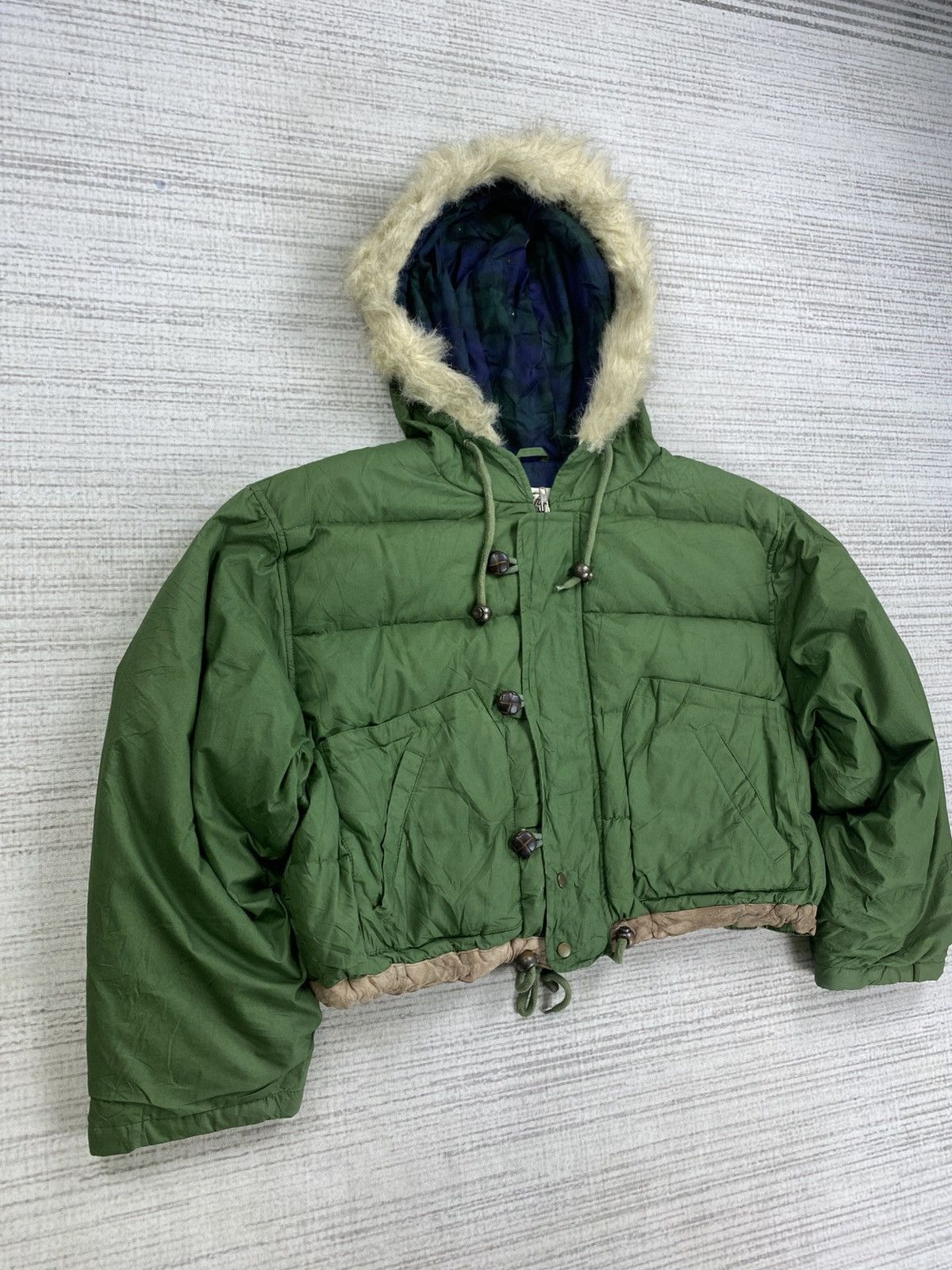 Vintage Vintage Coral Reef Casual Cropped Puffer Hoodie Jacket Size US L / EU 52-54 / 3 - 3 Thumbnail