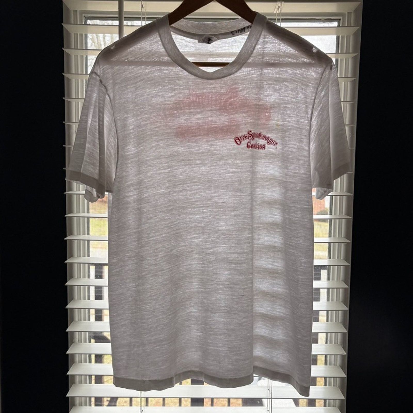 Vintage Vintage 1980s Paper Thin Burnout T-Shirt Men's Size L White Size US L / EU 52-54 / 3 - 1 Thumbnail