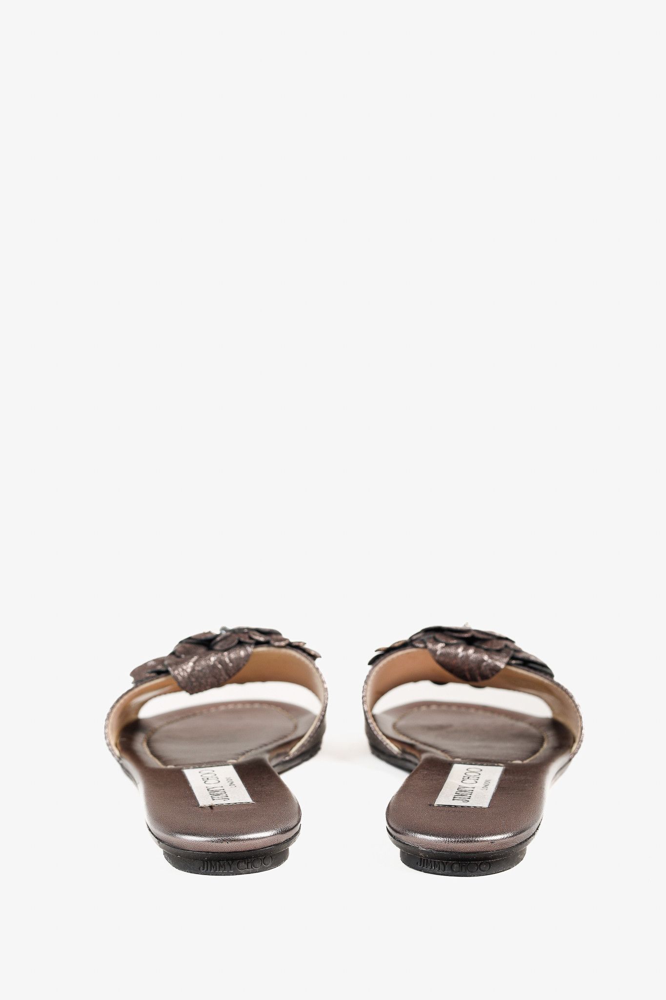 Jimmy Choo Jimmy Choo Neave Embelllished Floral Leather Sandal Size US 6.5 / IT 36.5 - 4 Thumbnail