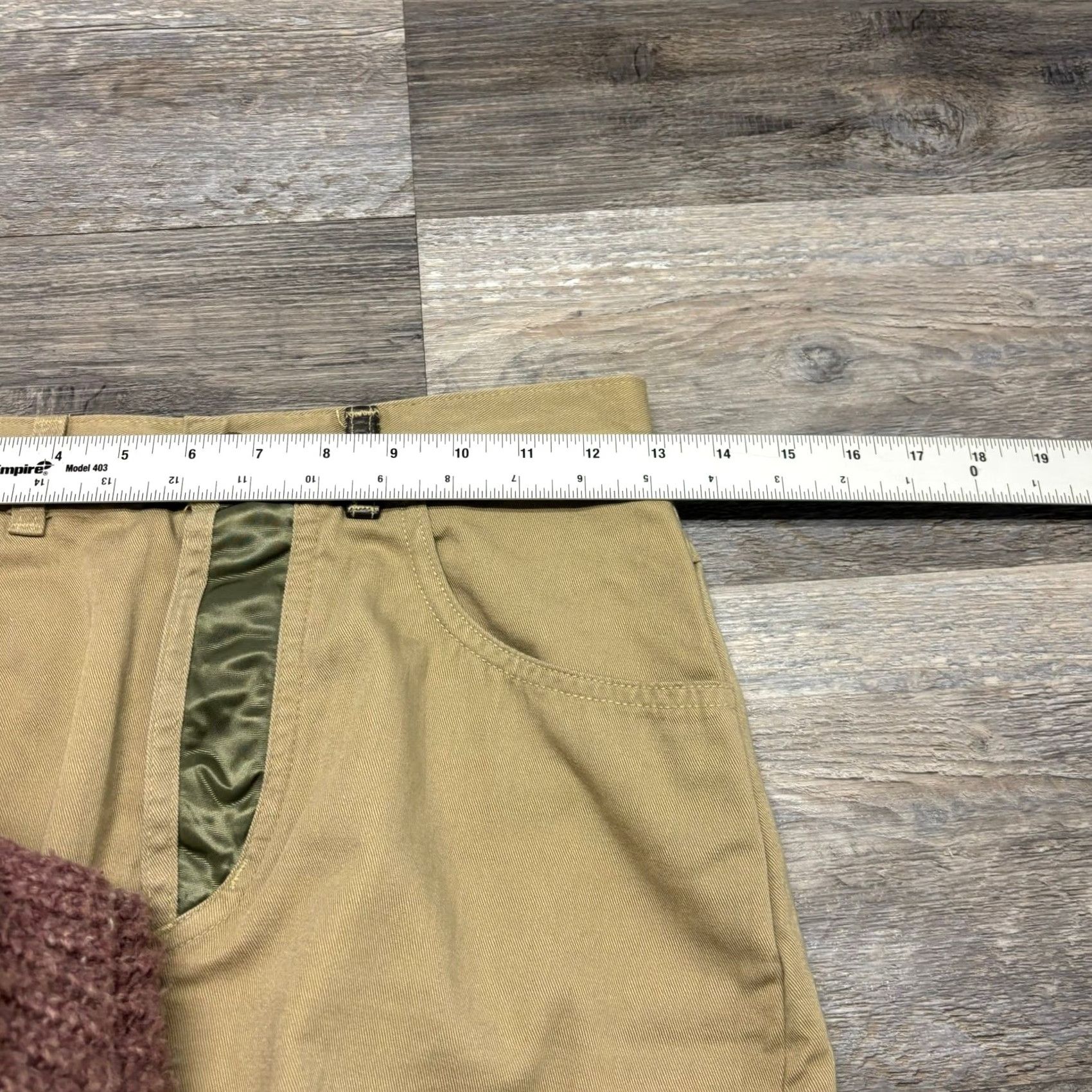 Guess VINTAGE Guess Georges Marciano Tan Green Womens 26" Denim Mini Skirt USA Size 26" / US 2 / IT 38 - 5 Thumbnail