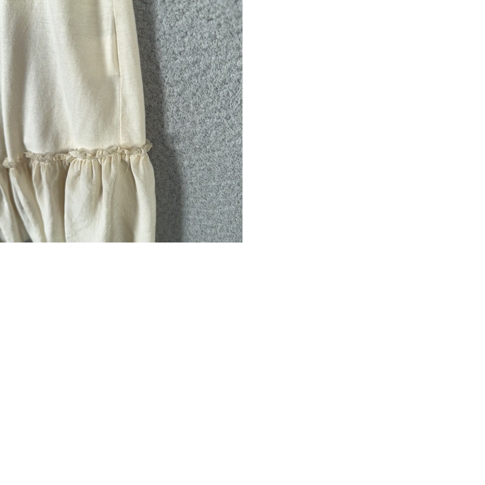 Johnny Was Johnny Was Blouse Kimono Medium Ivory Lightweight Open Front Ruffle Casual Sleeve Women Size M / US 6-8 / IT 42-44 - 9 Thumbnail