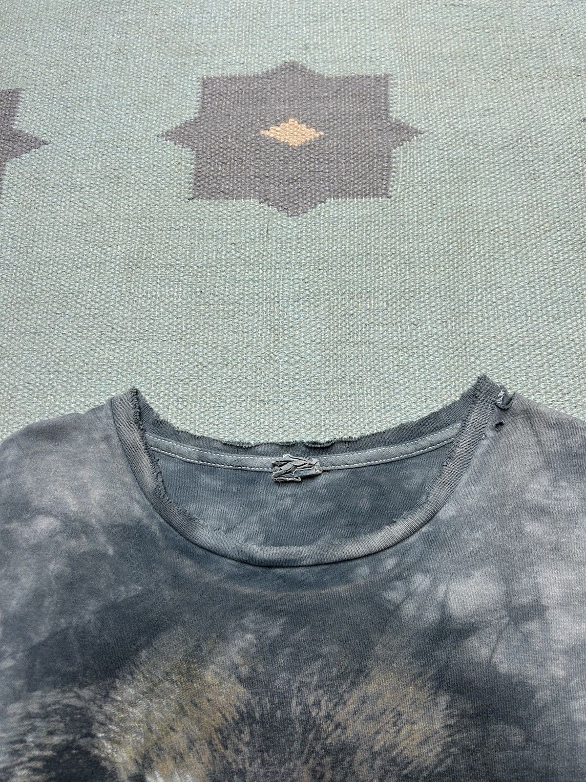 Vintage Vtg t shirt tie dye wolf animal big face nature distresse XL Size US XL / EU 56 / 4 - 4 Thumbnail