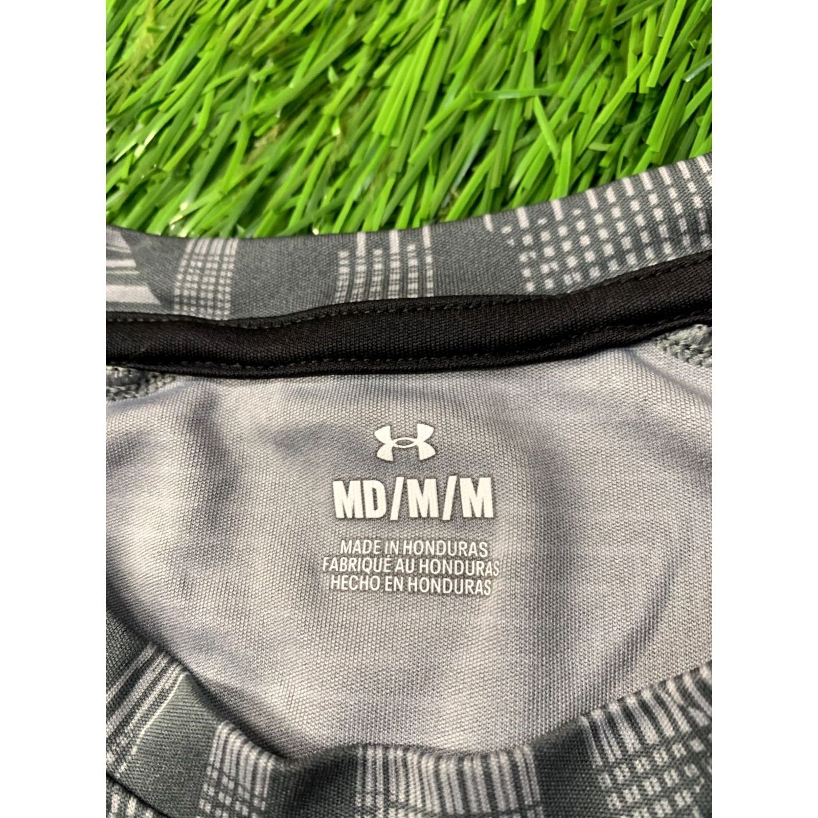 Under Armour Under Armour T-Shirt Men's Training Compression Shirt Jersey 2023 M Gray and Black Short Sleeve Classic Fit Regular Size M Size US M / EU 48-50 / 2 - 4 Thumbnail