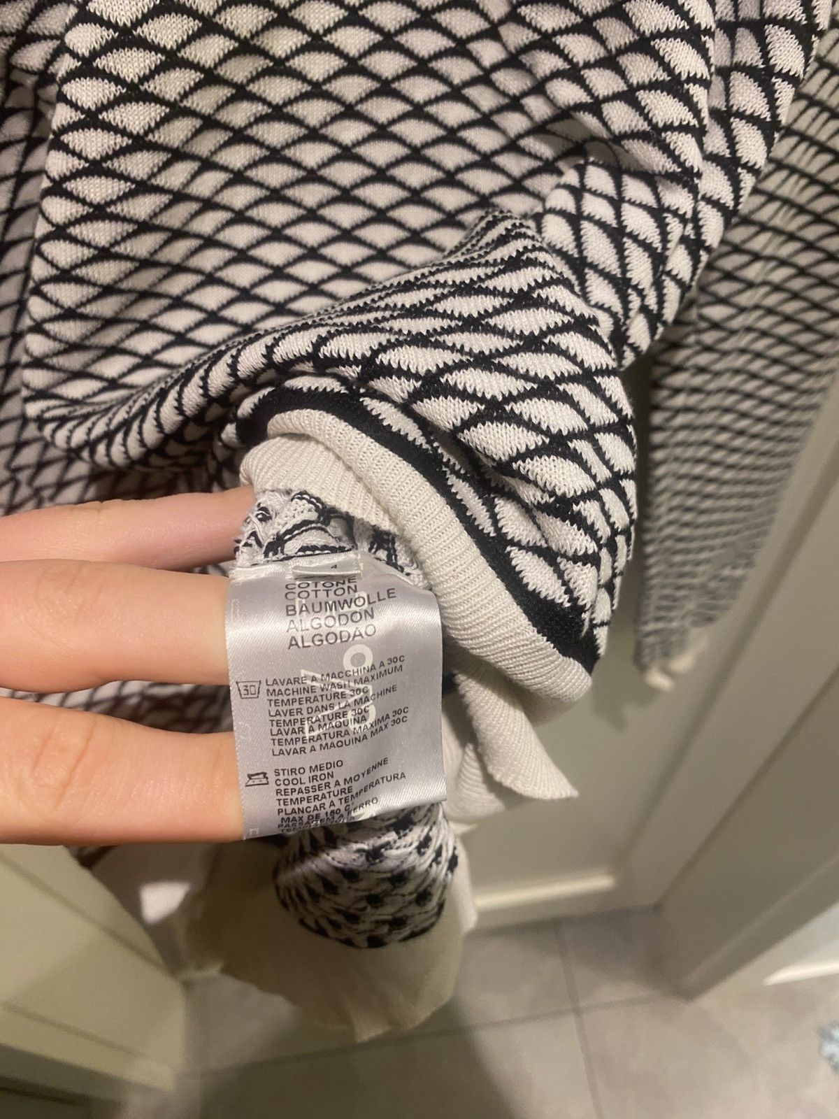 Versace Versace Collection Black&White Pattern Sweater Size US M / EU 48-50 / 2 - 6 Thumbnail