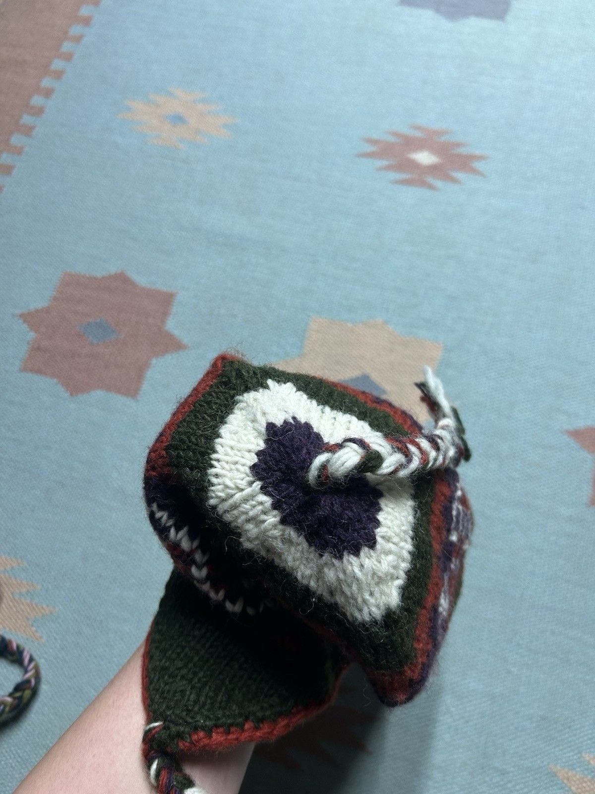 Vintage Vtg wool knit beanie toboggan winter hat Nepal lined small Size ONE SIZE - 4 Thumbnail