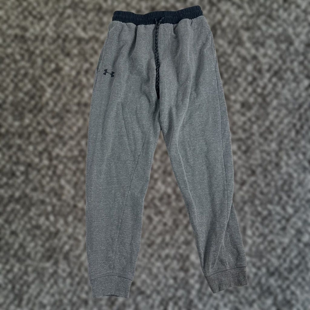 Under Armour Under Armour Rival Fleece Joggers Gray Mens Small Active Sweatpants Athletic Tapered PocketsElastic Waist Gym & Training Running & Jogging Pants Size US 29 - 1 Thumbnail