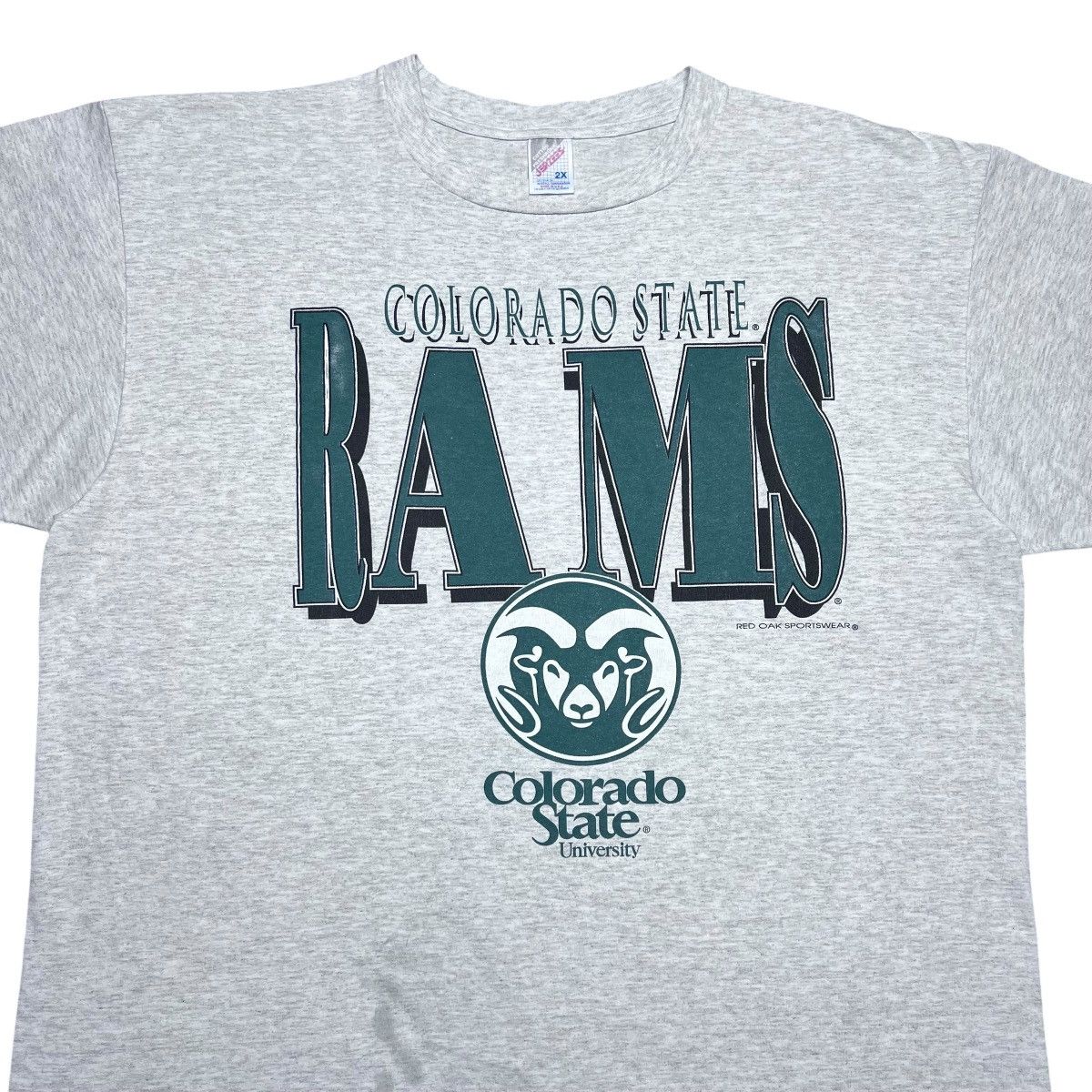 NCAA Vtg 1990s NCAA Colorado State Rams Spell Out 3D Logo T-Shirt Size US XXL / EU 58 / 5 - 4 Thumbnail