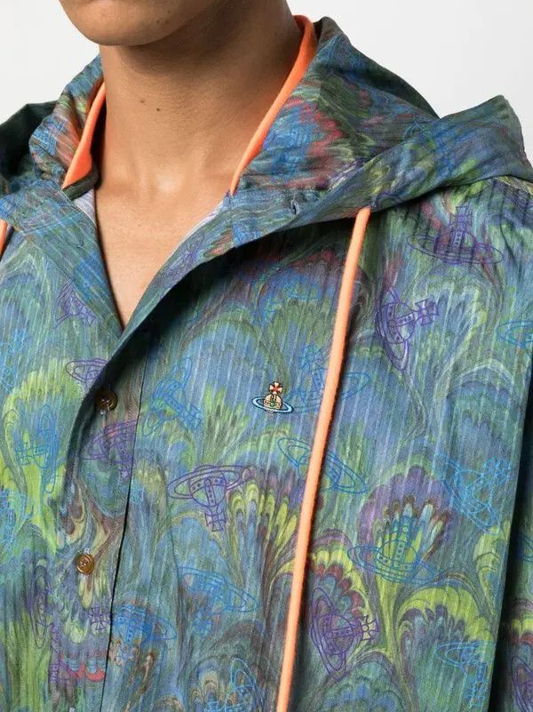 Vivienne Westwood o1y0525 Patterned Hooded Shirt in Multicolor Size US XL / EU 56 / 4 - 2 Thumbnail